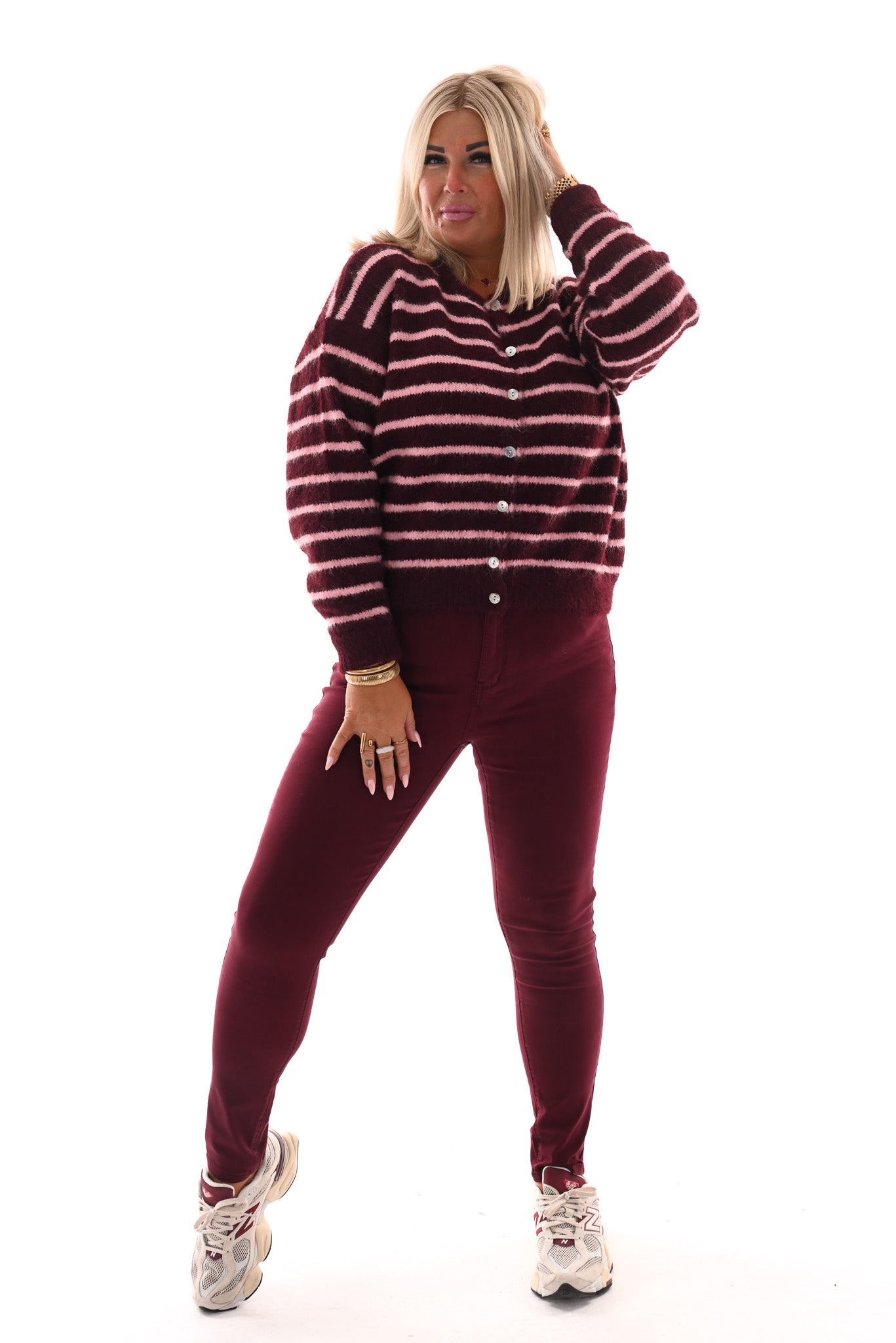 Goodies jeans skinny highwaist bordeaux