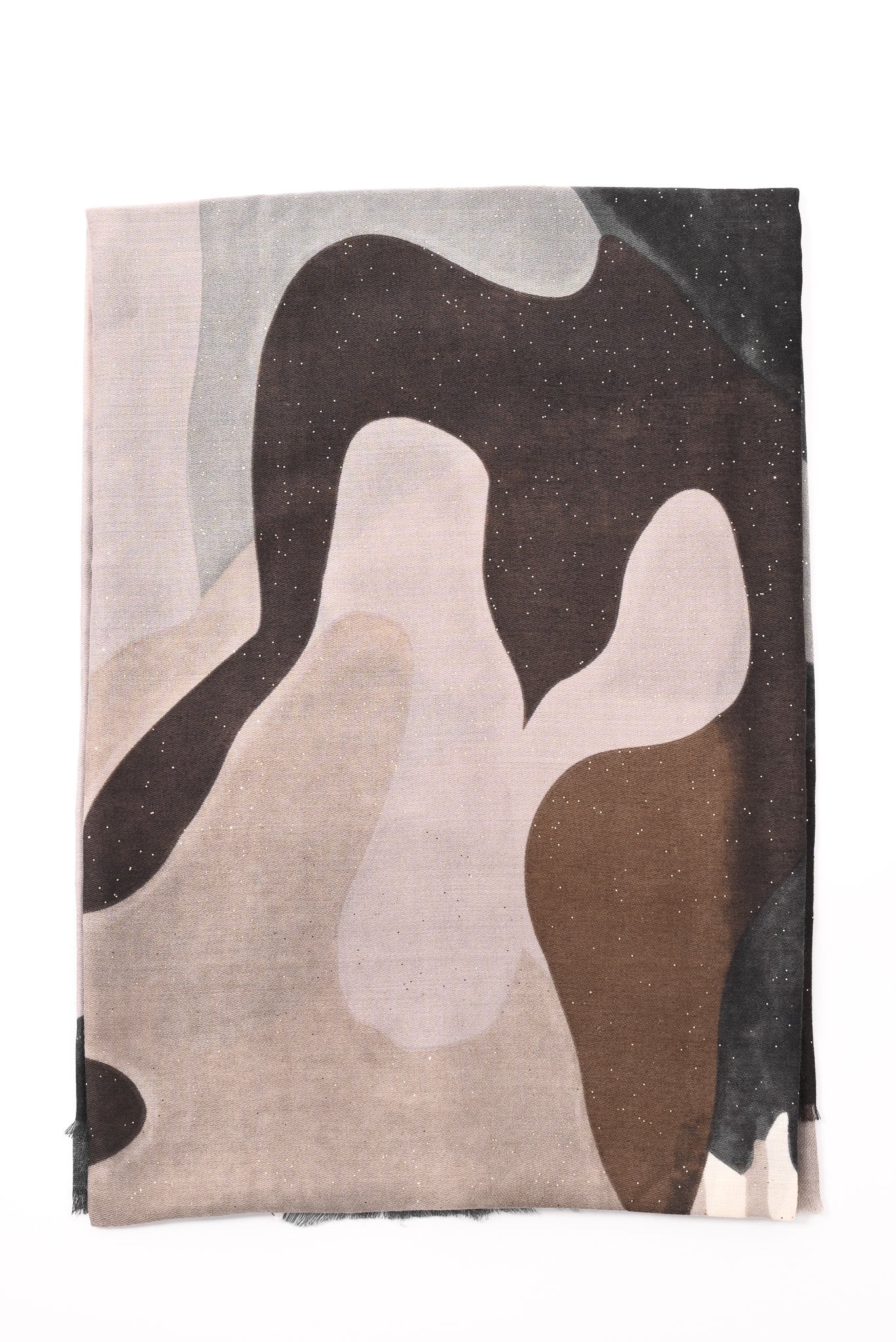 Sjaal abstracte print grijs