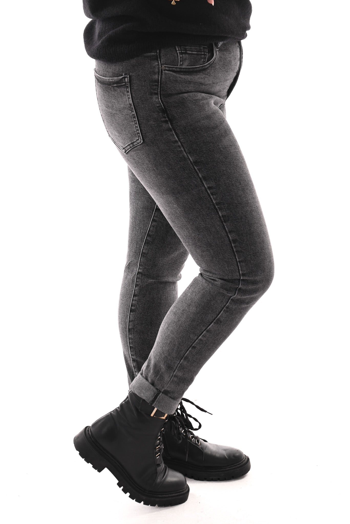 Redberry jeans mom fit grijs
