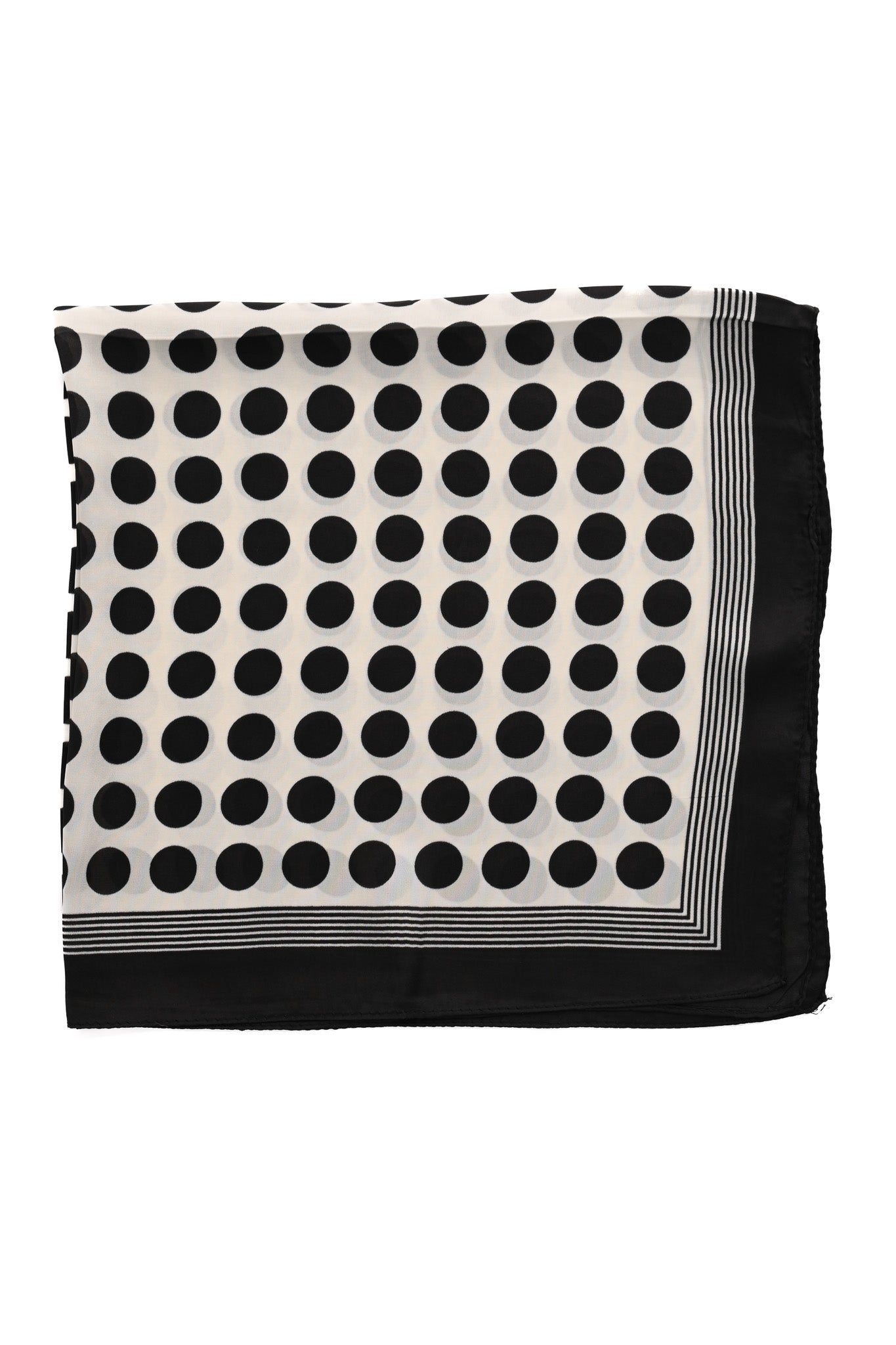 Kort sjaaltje dots zwart/wit