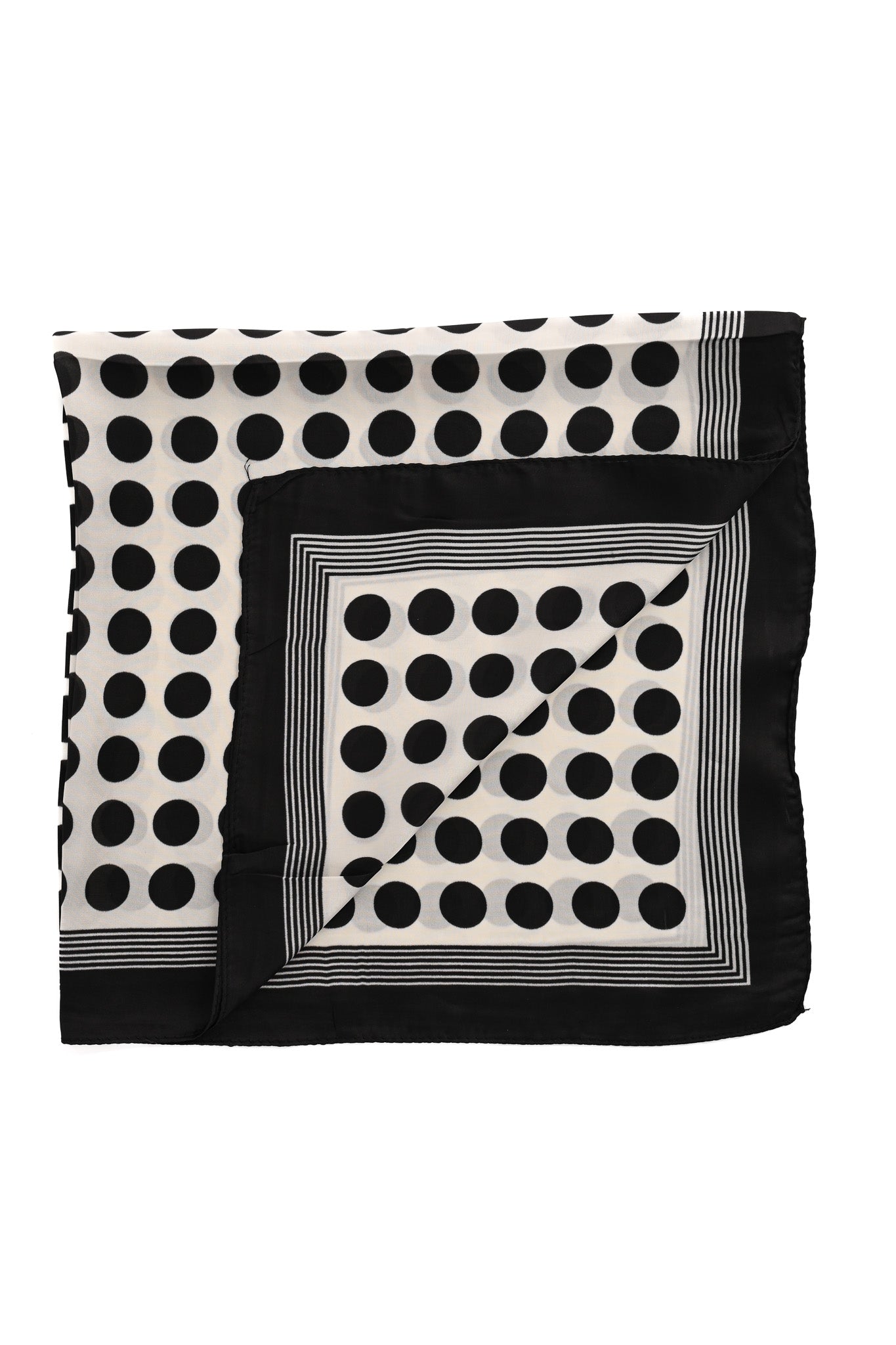 Kort sjaaltje dots zwart/wit