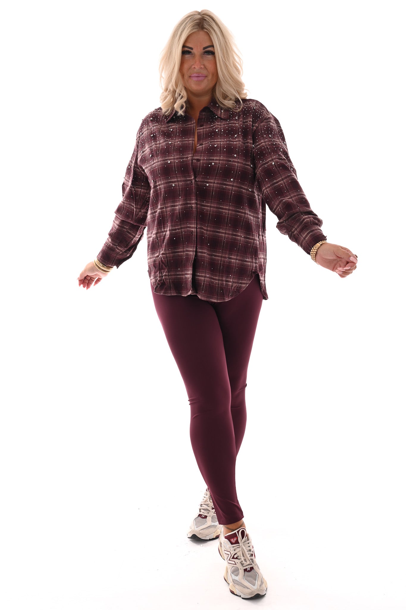 Travel legging uni bordeaux