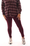 Travel legging uni bordeaux