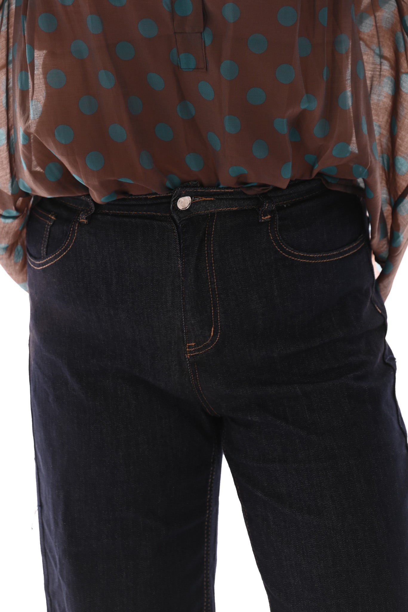 Monday wide leg donkerblauw