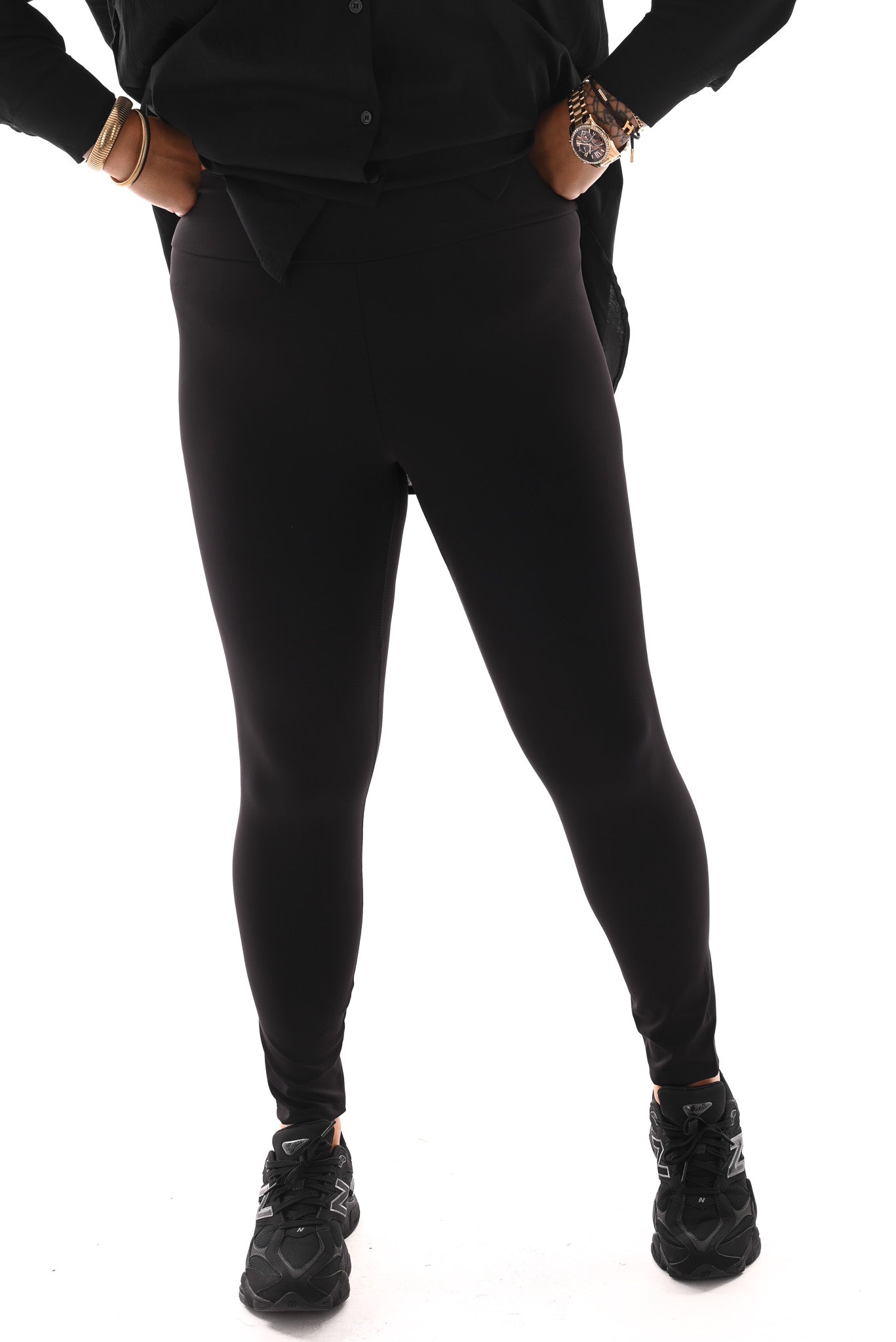 Travel legging uni zwart