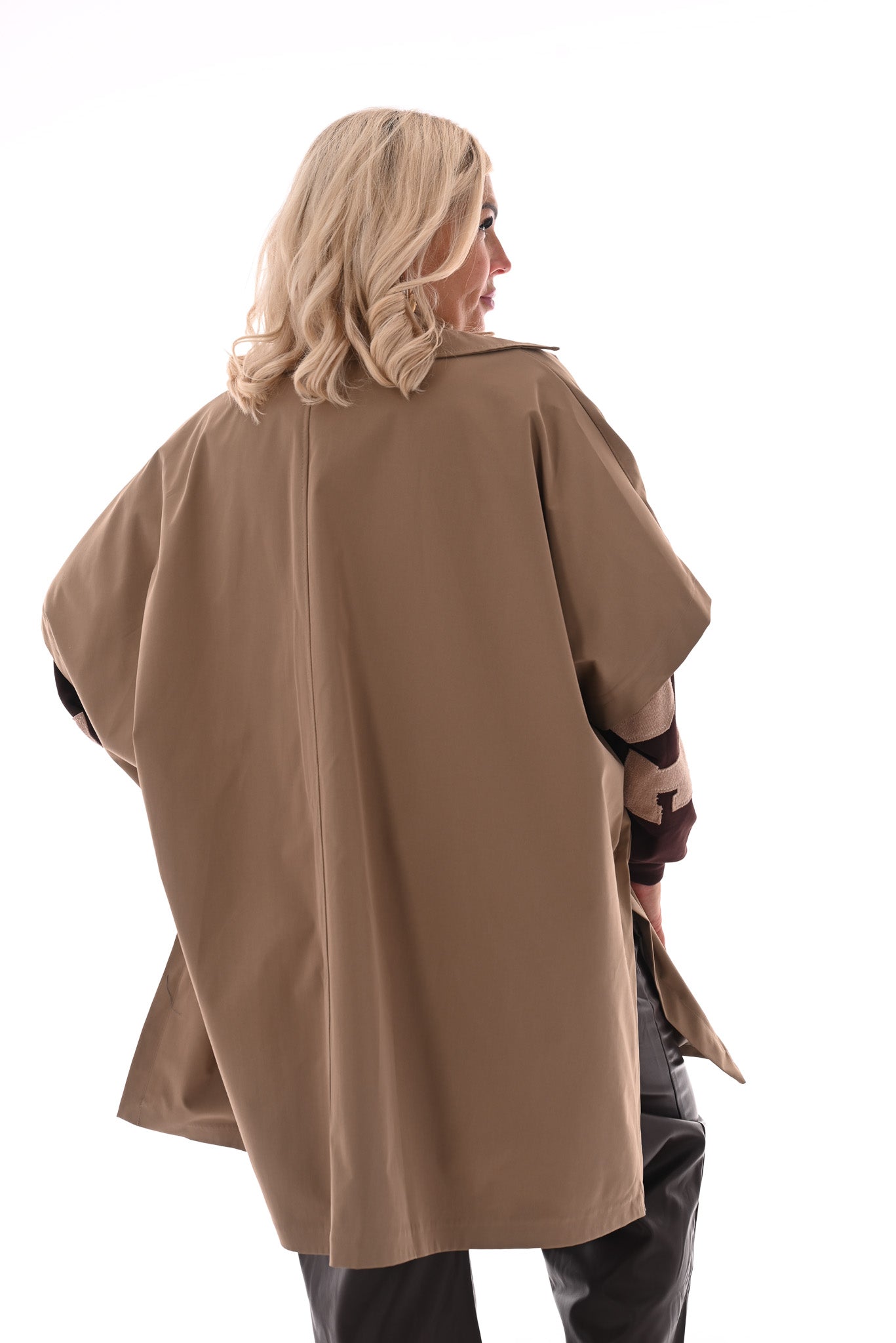 Trenchcoat poncho beige