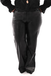 Toxic leatherlook wide leg zwart
