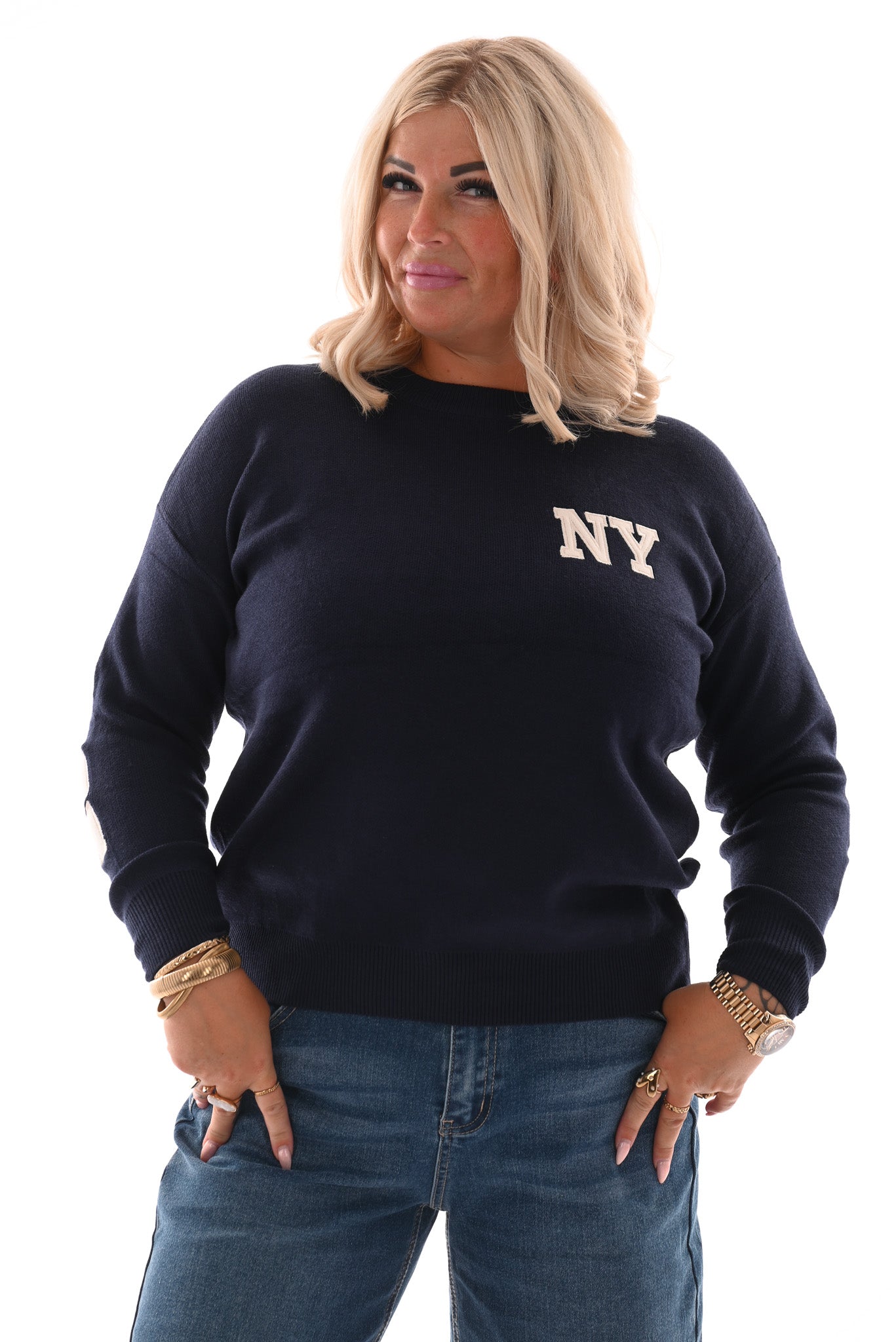 Trui New York marineblauw