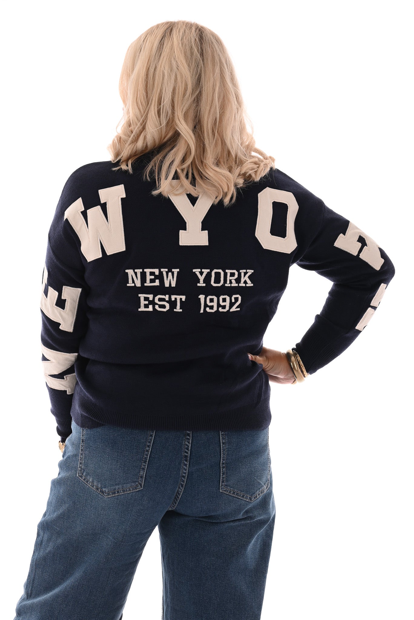 Trui New York marineblauw