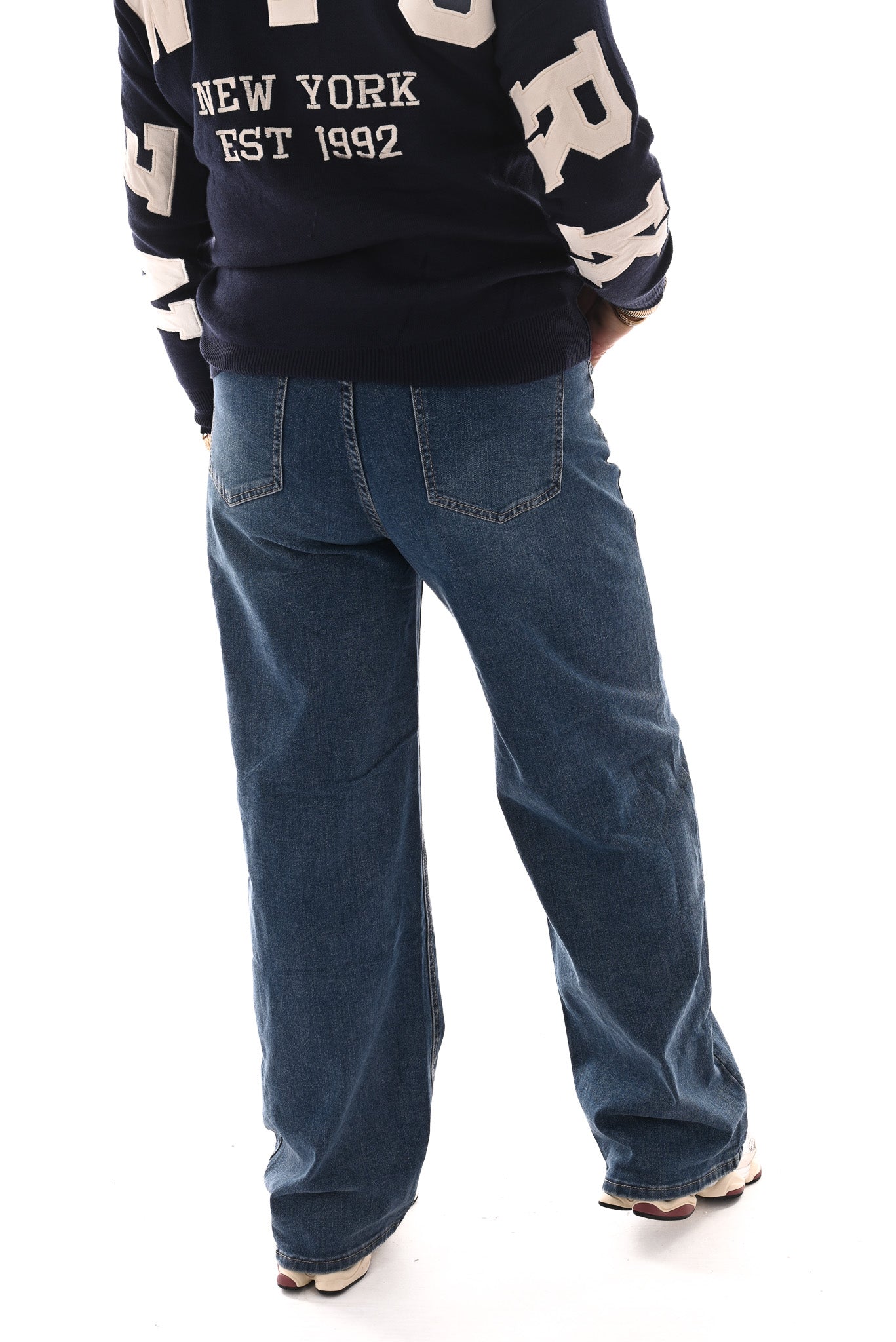 Monday wide leg blauw