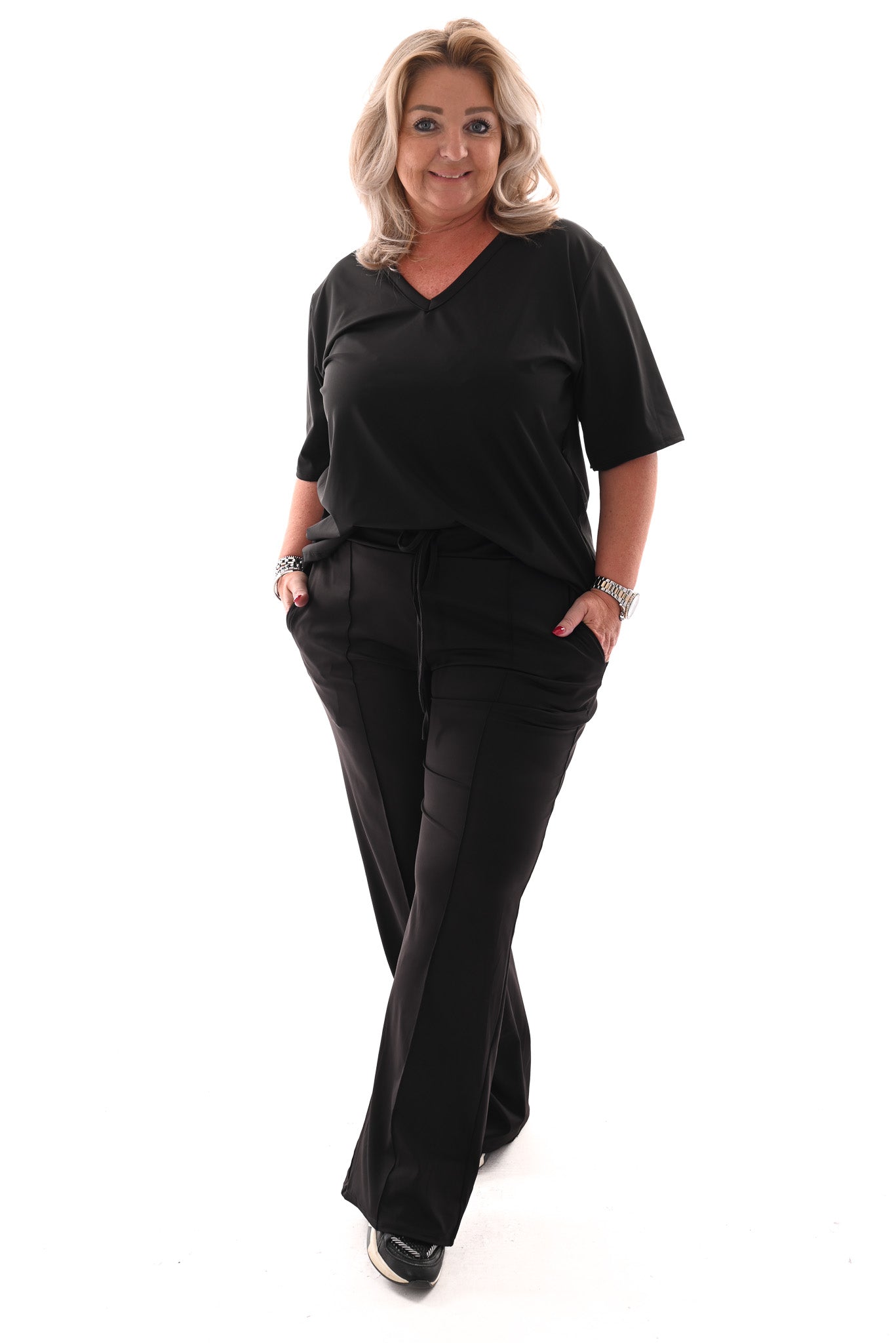 REORIA Dames katoenen trainingspak set met lange mouwen twee stuks outfit effen kleur loungewear sets hoodies en jogger coörd sets, Koffie, S