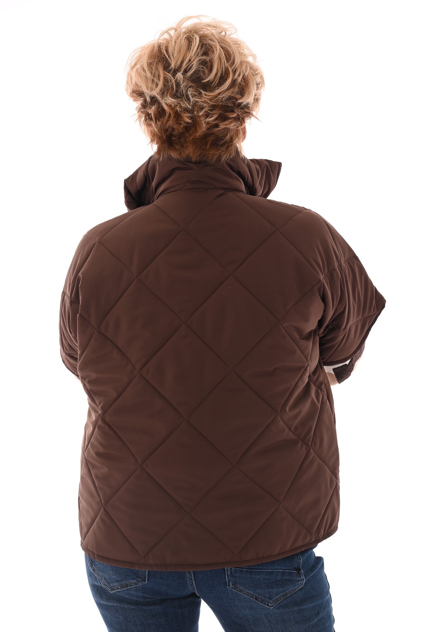 Bodywarmer panterprint voering bruin
