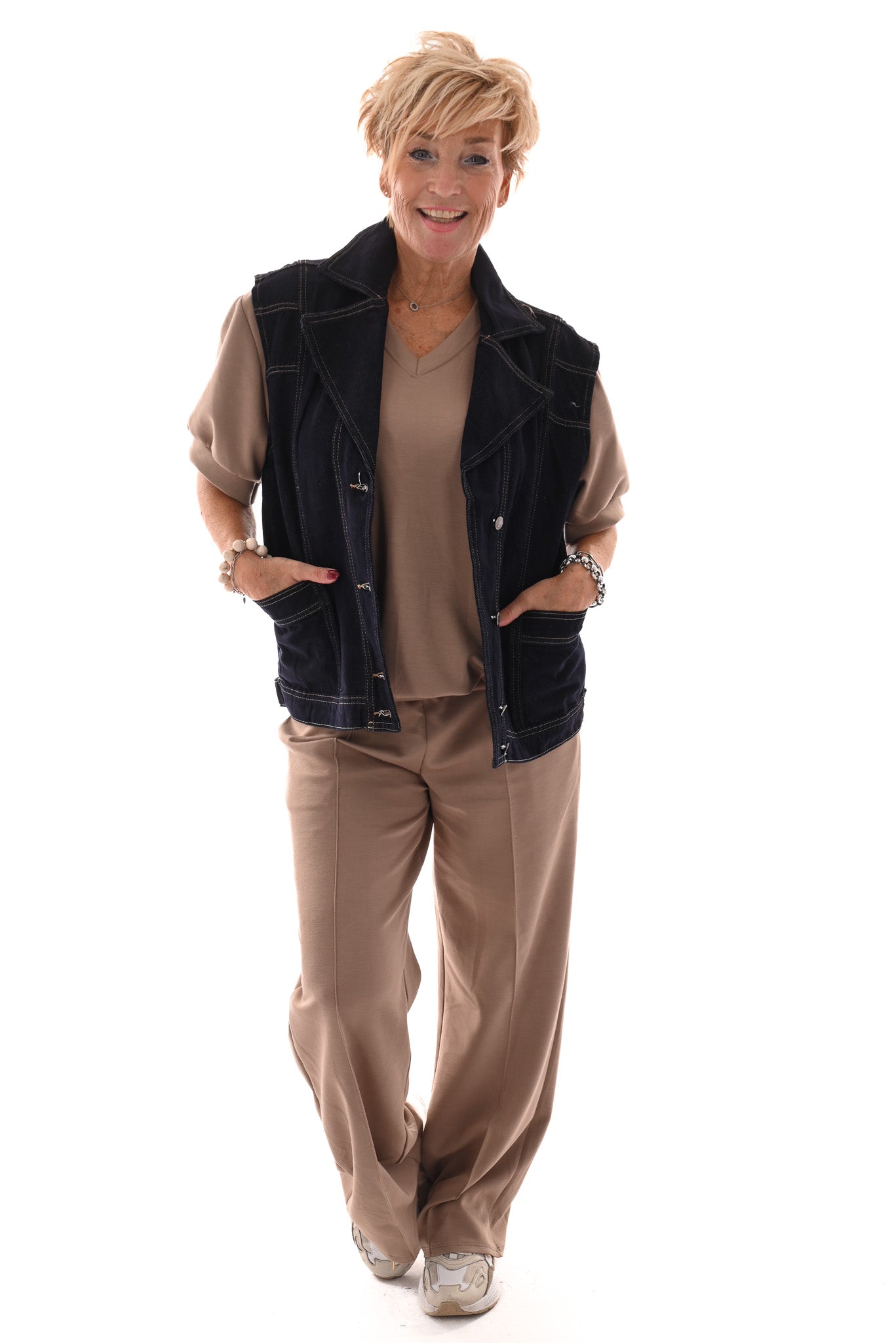 Jeans gilet donkerblauw