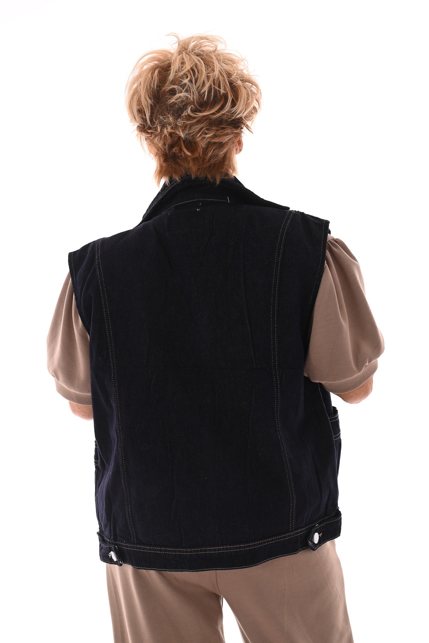 Jeans gilet donkerblauw