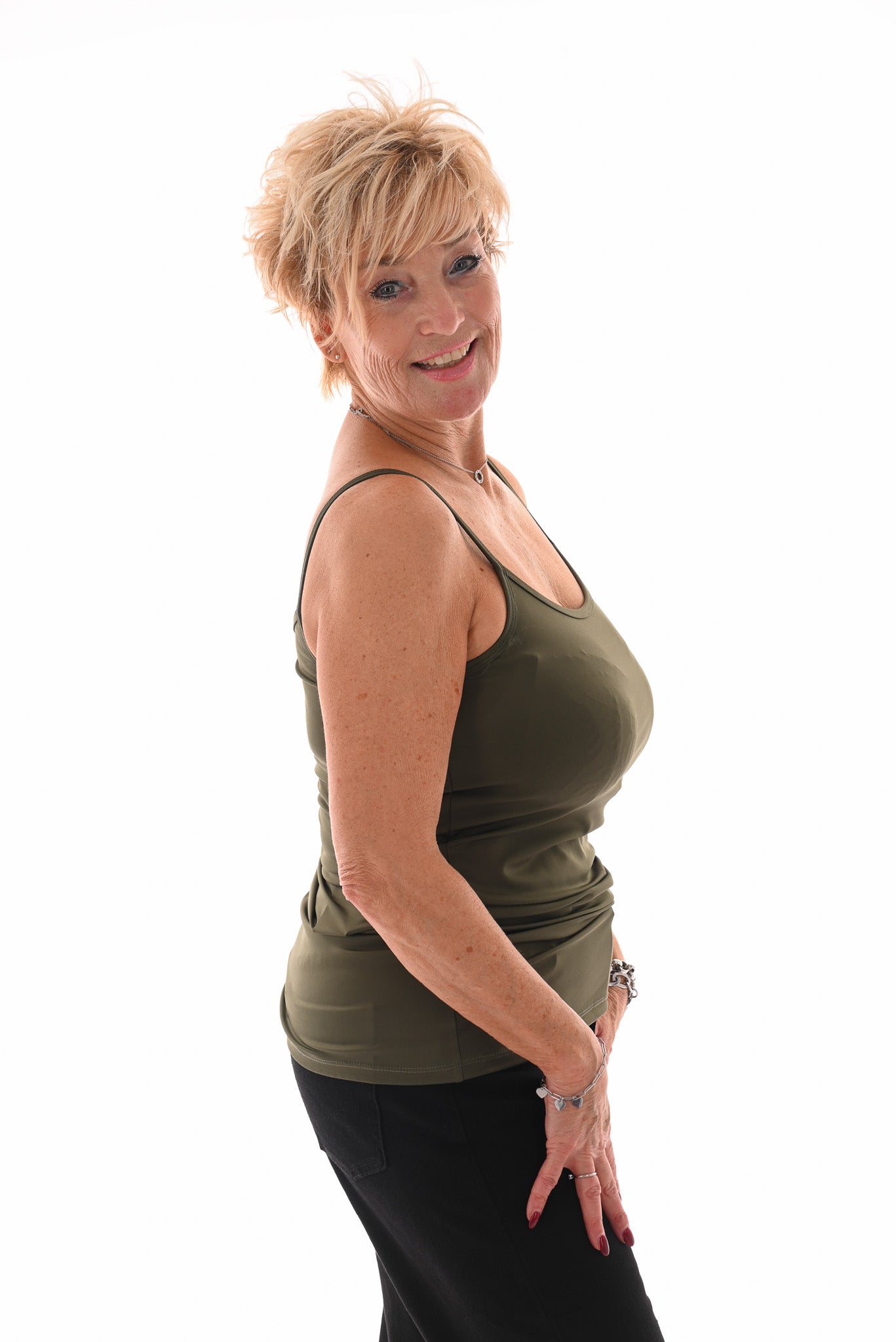 Basic hemdje legergroen