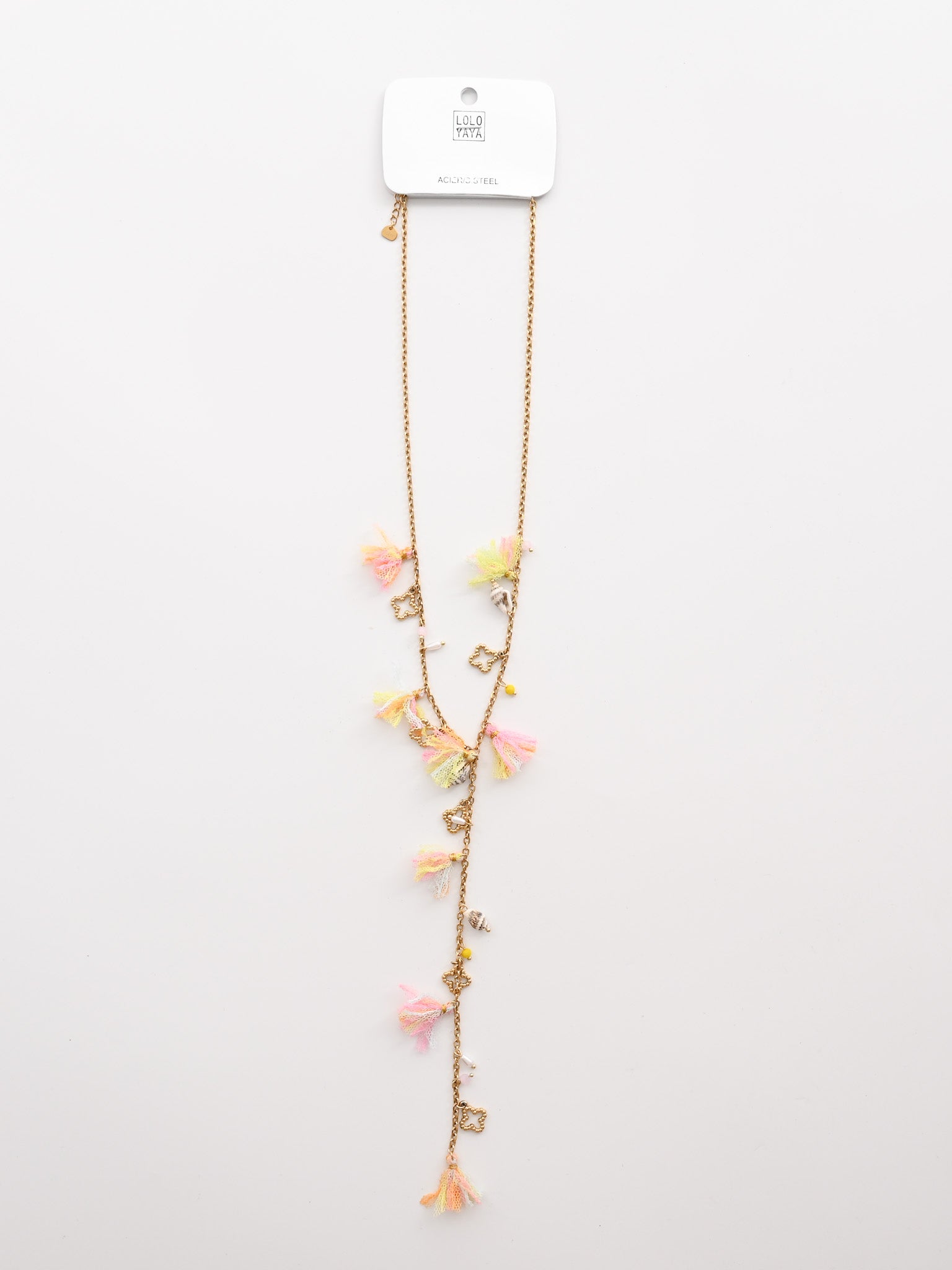 Ketting schelpjes en kwastjes