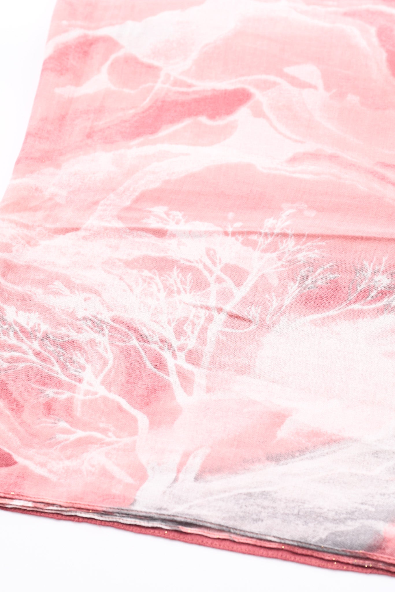 Sjaal landscape glitters roze/grijs