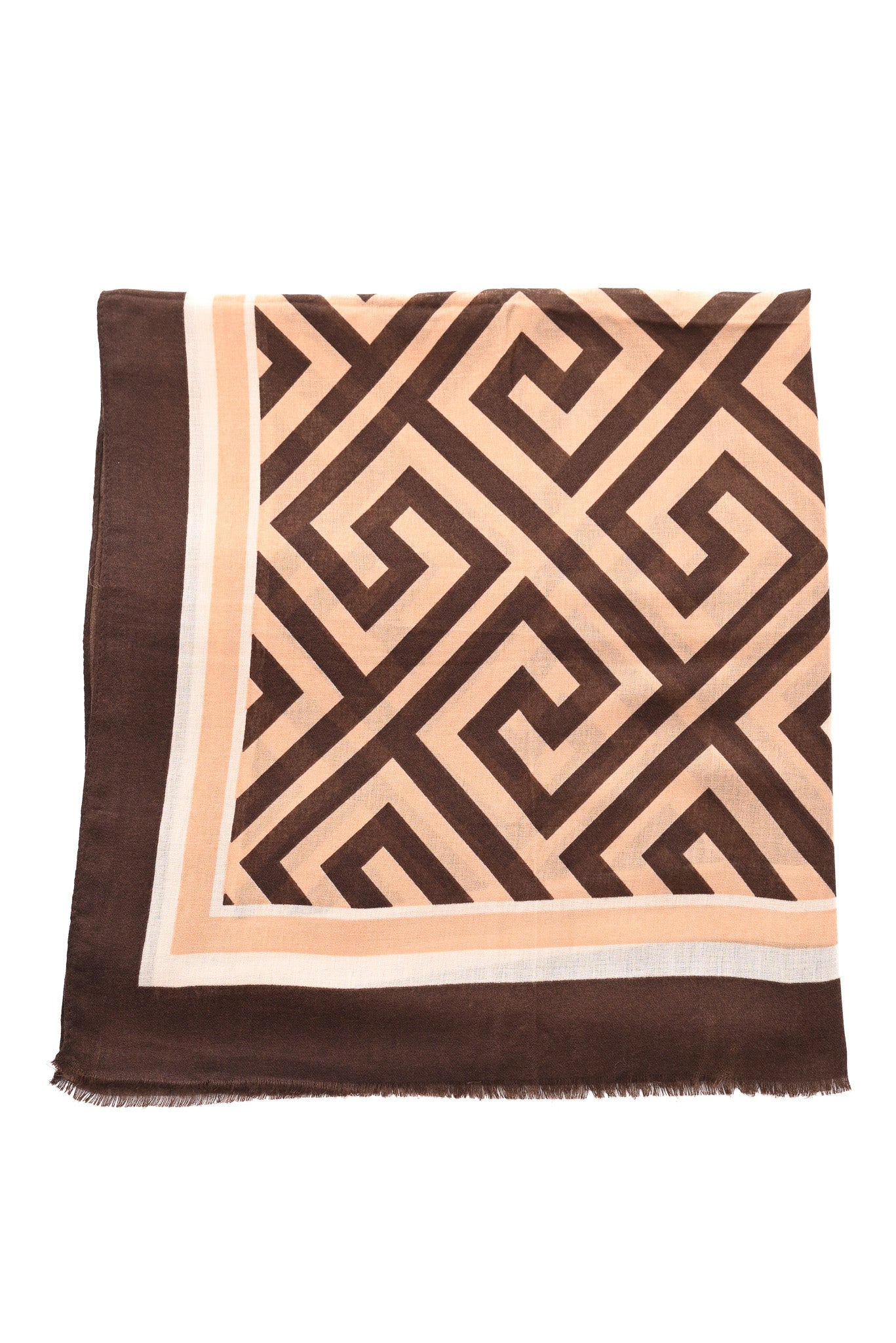 Sjaal maze bruin/beige
