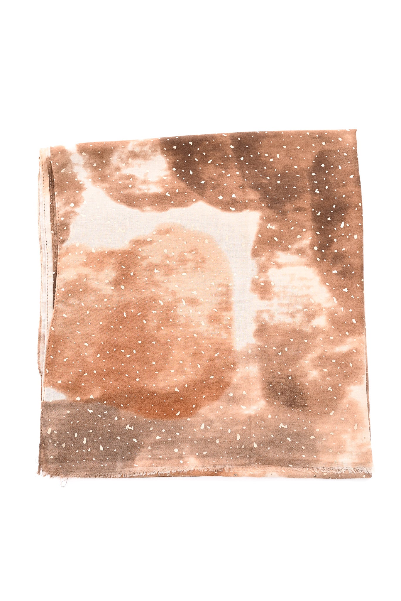 Sjaal abstract inkt bruin