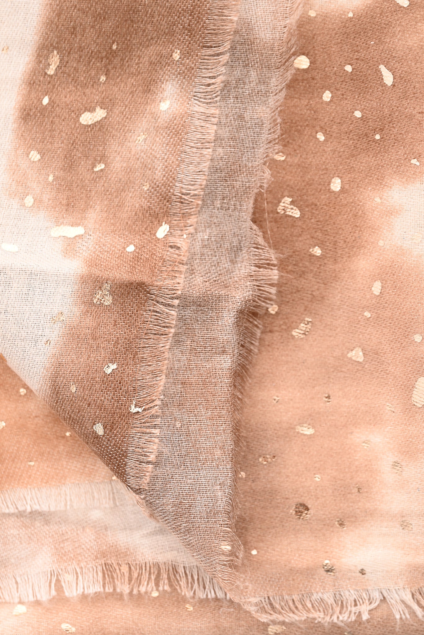 Sjaal abstract inkt bruin