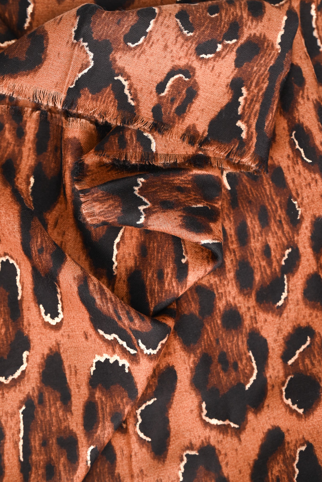 Sjaal grote panterprint camel