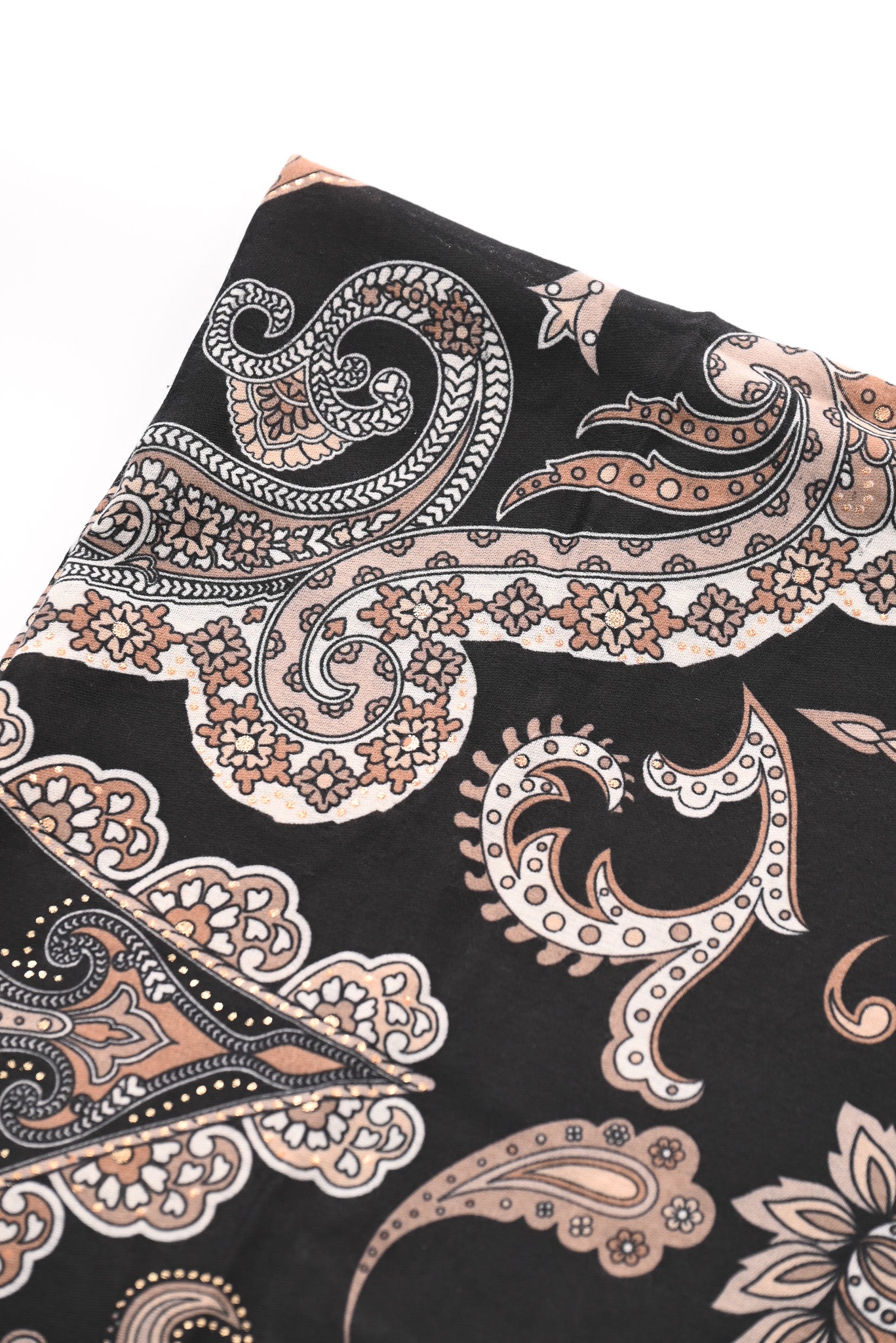 Sjaal paisley print zwart