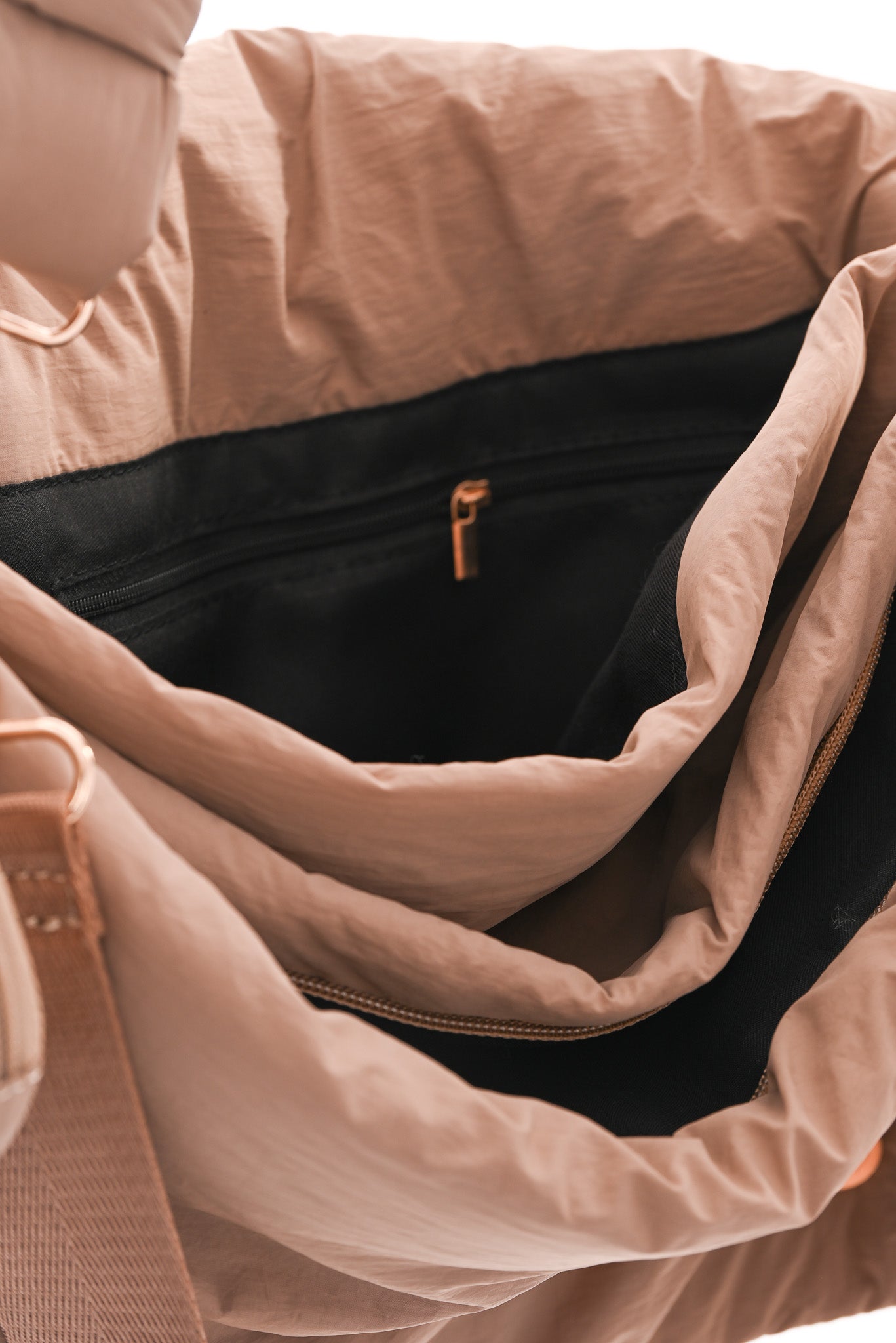 Puffer tas geknoopt beige