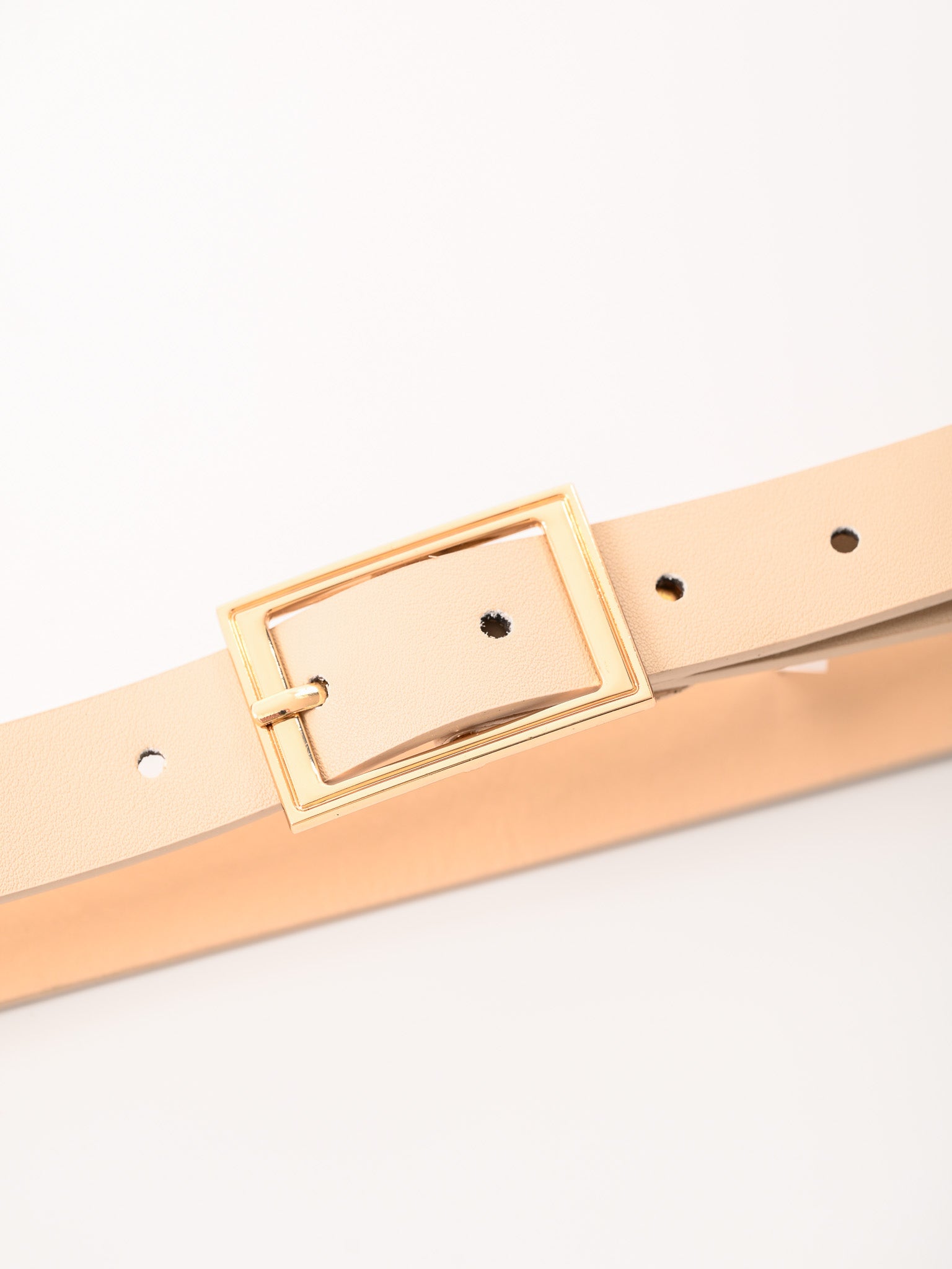 Riem gouden gesp beige