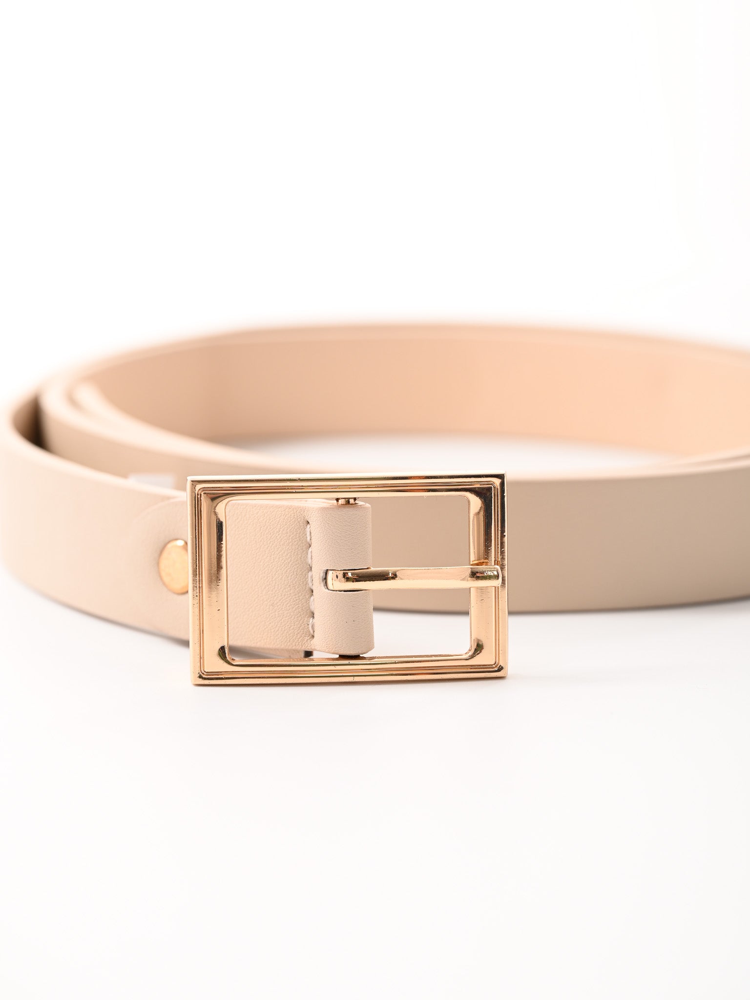 Riem gouden gesp beige