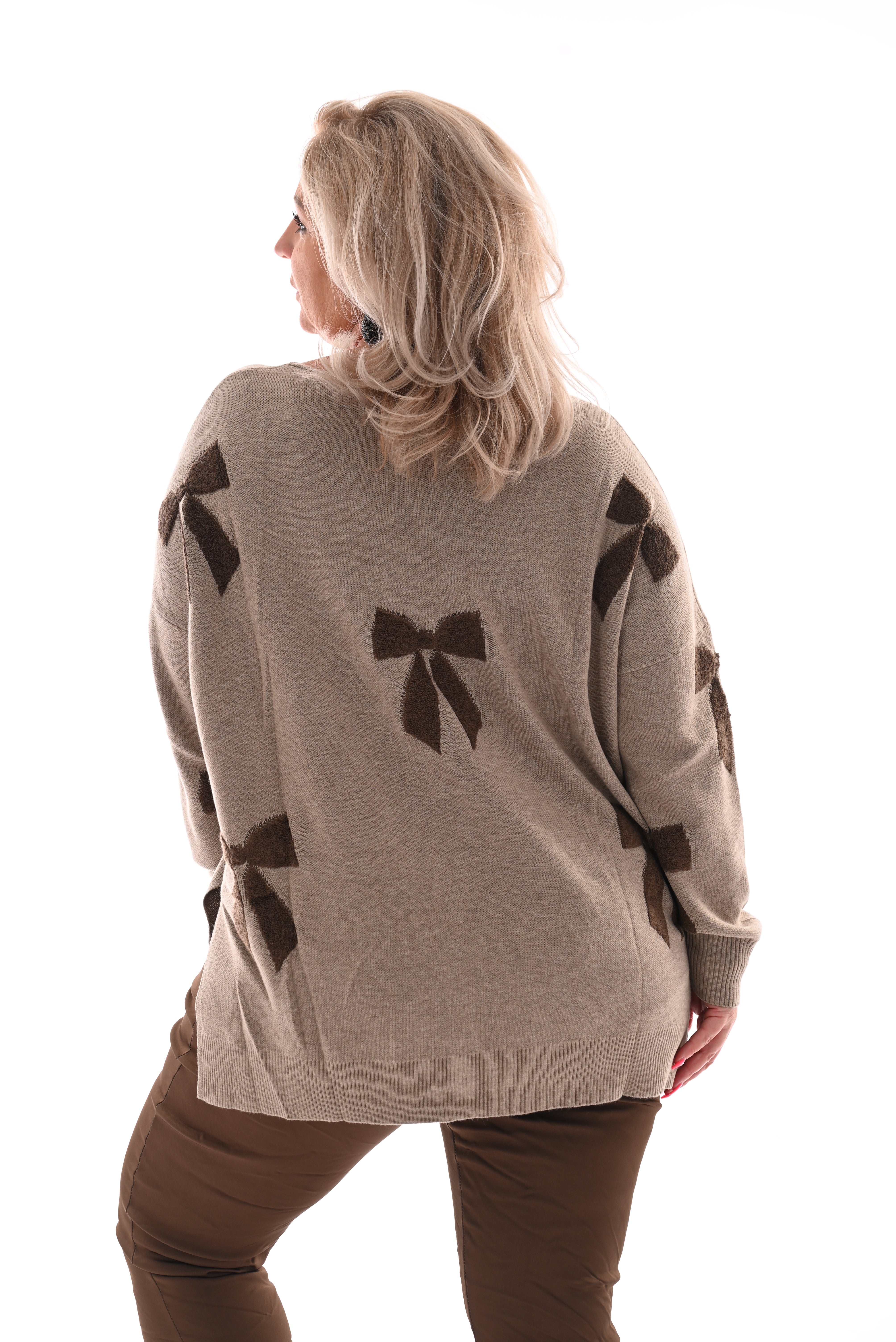 Trui bows beige