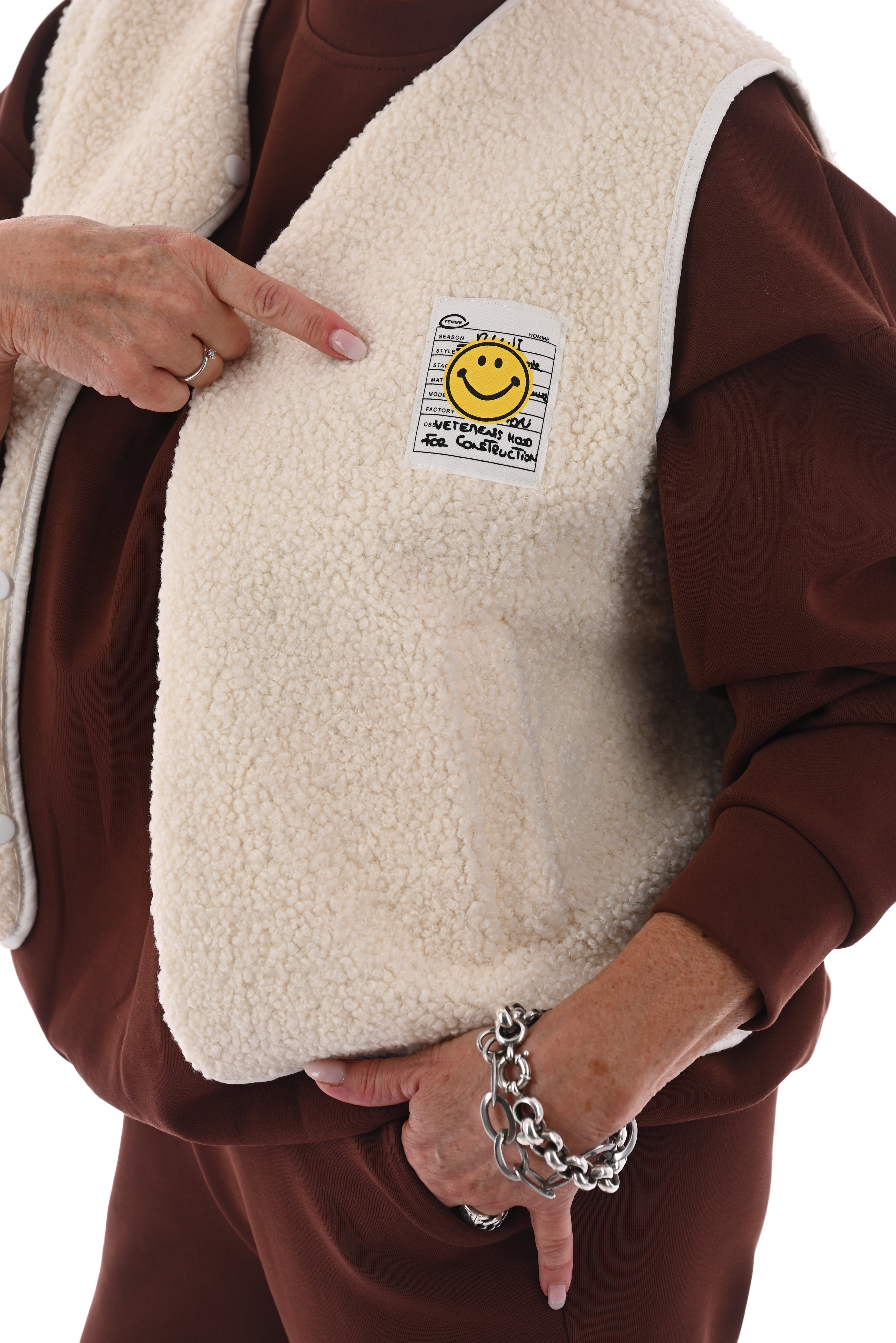 Gilet teddy smiley roomwit