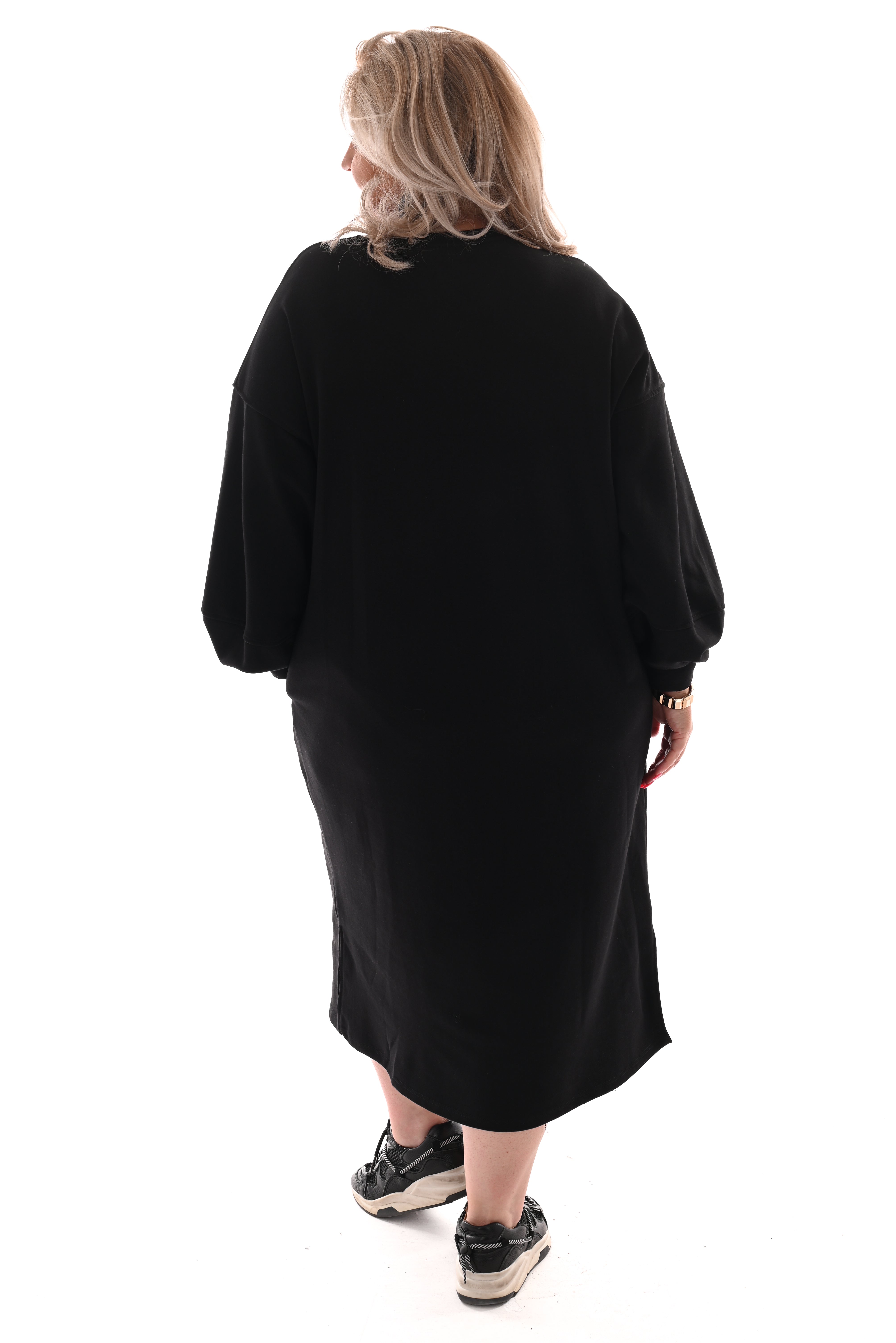 Sweaterdress met zakken zwart