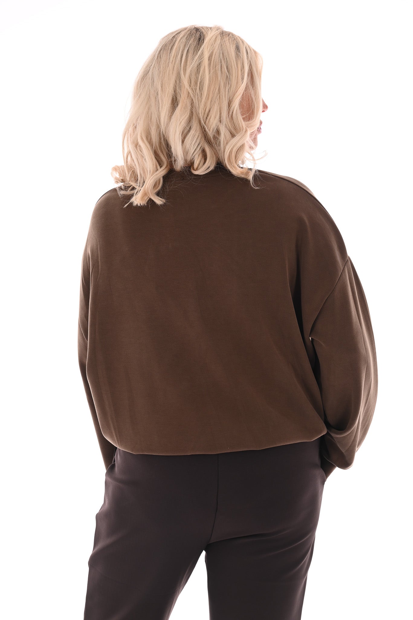Sweater uni bruin