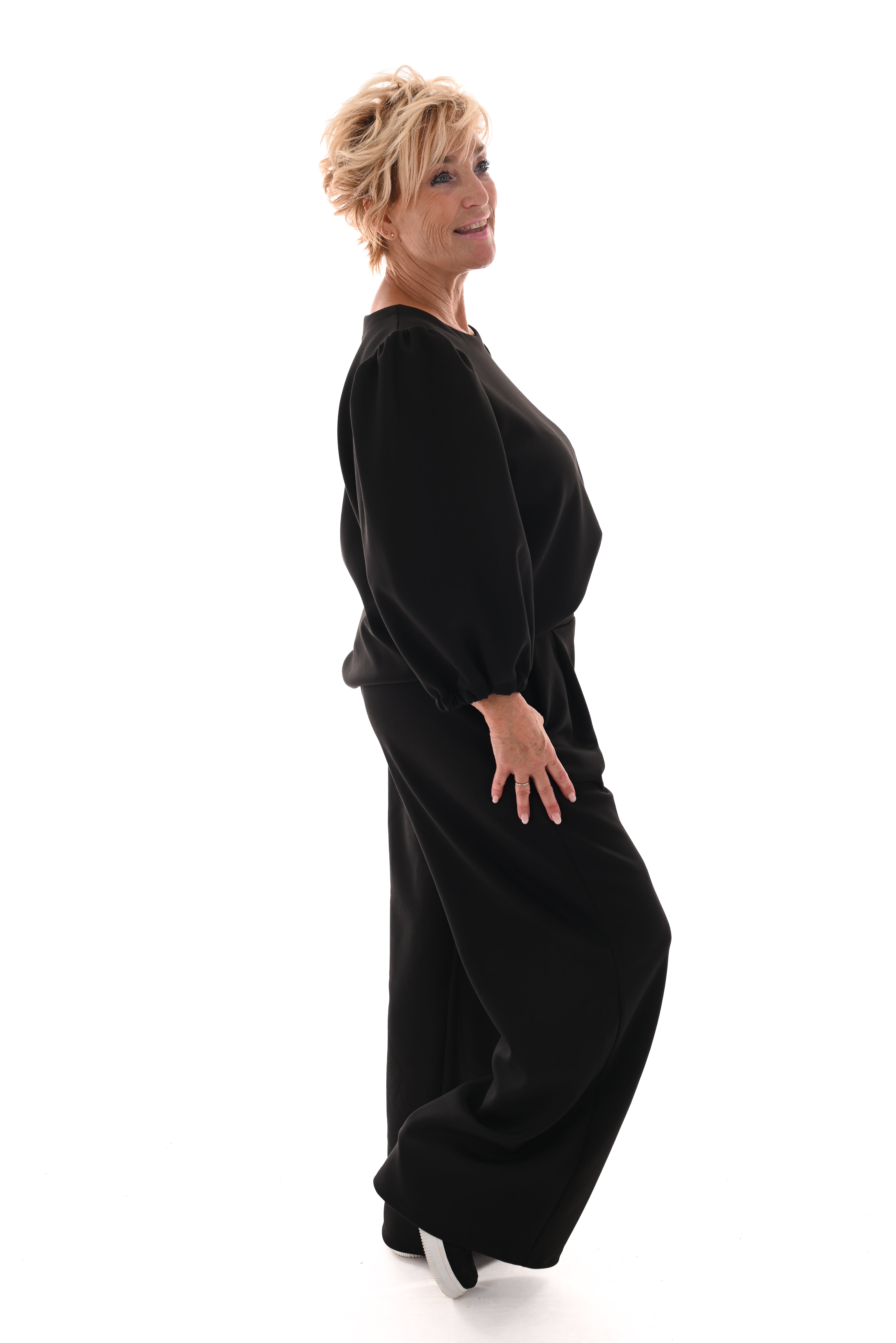 Tweedelig pak 3/4e mouwen deluxe zwart