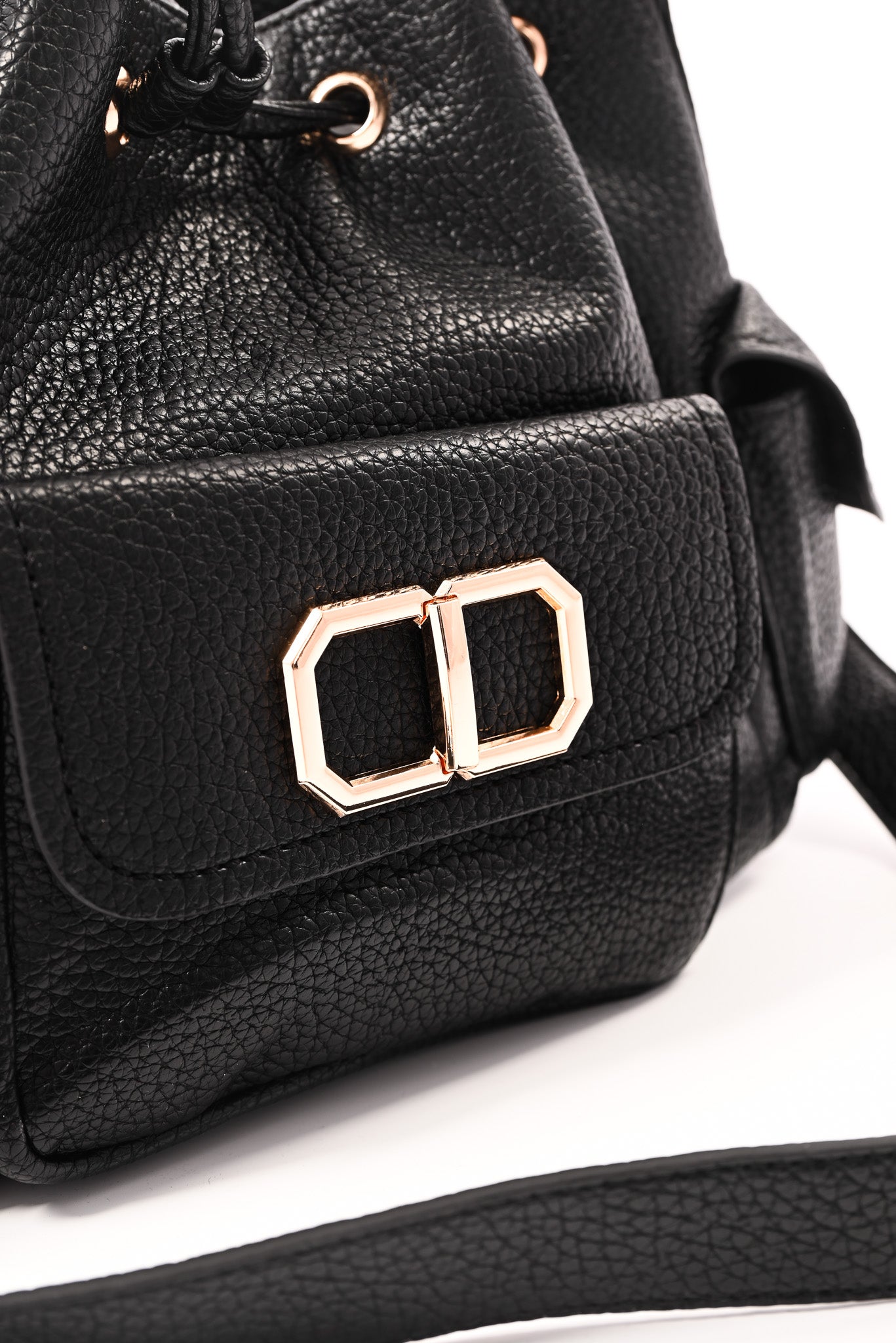 Crossbody tas goude details zwart