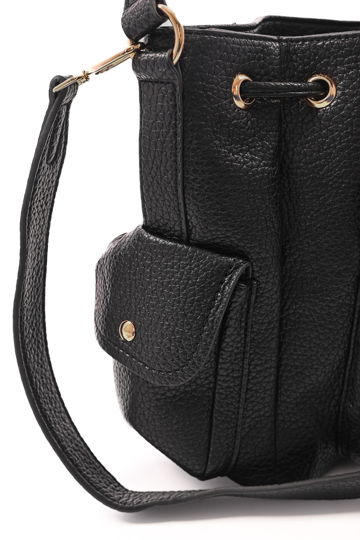 Crossbody tas goude details zwart