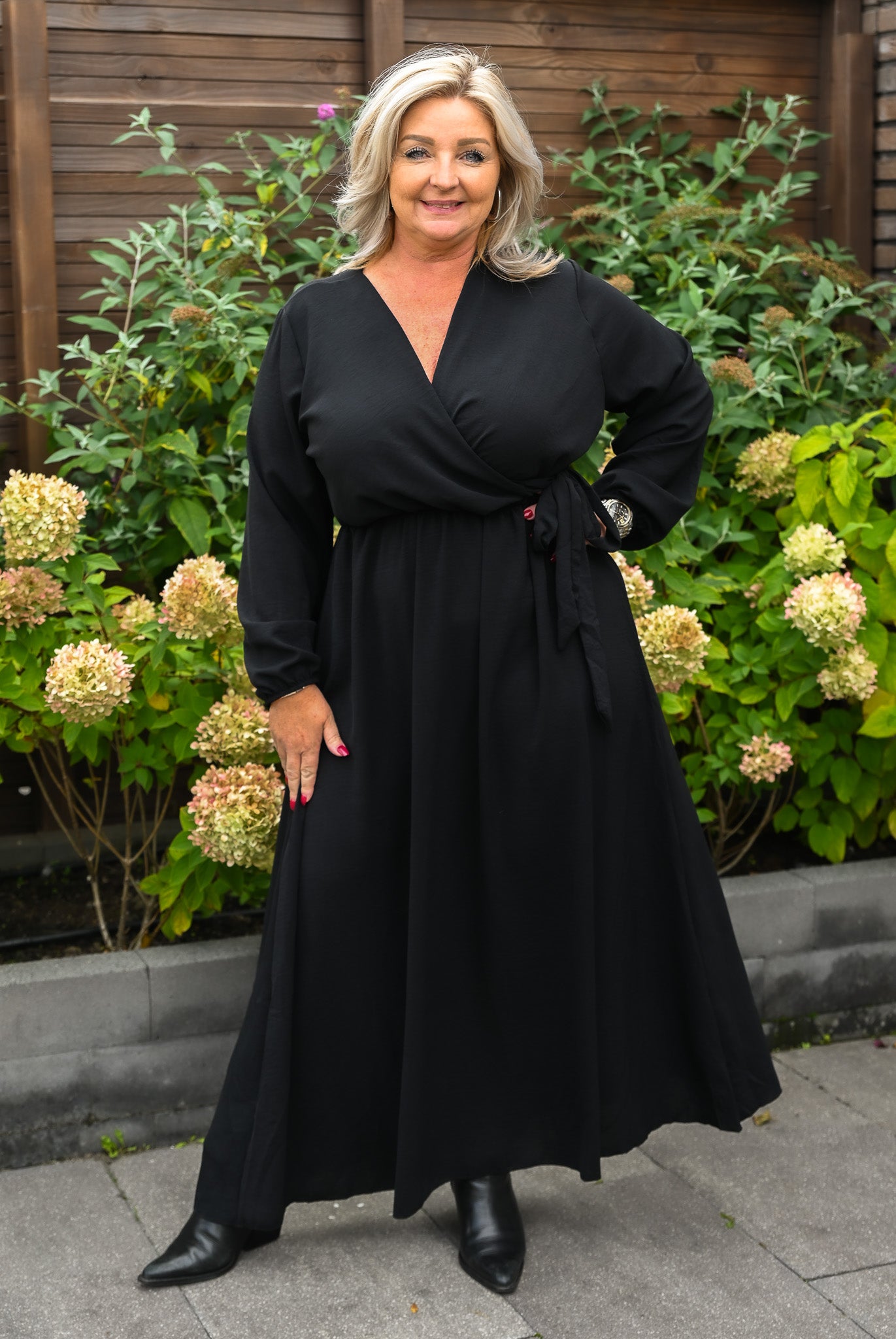 Maxi Dress Lange Jurk Met Ceintuur Lange Jurk Met Ceintuur In