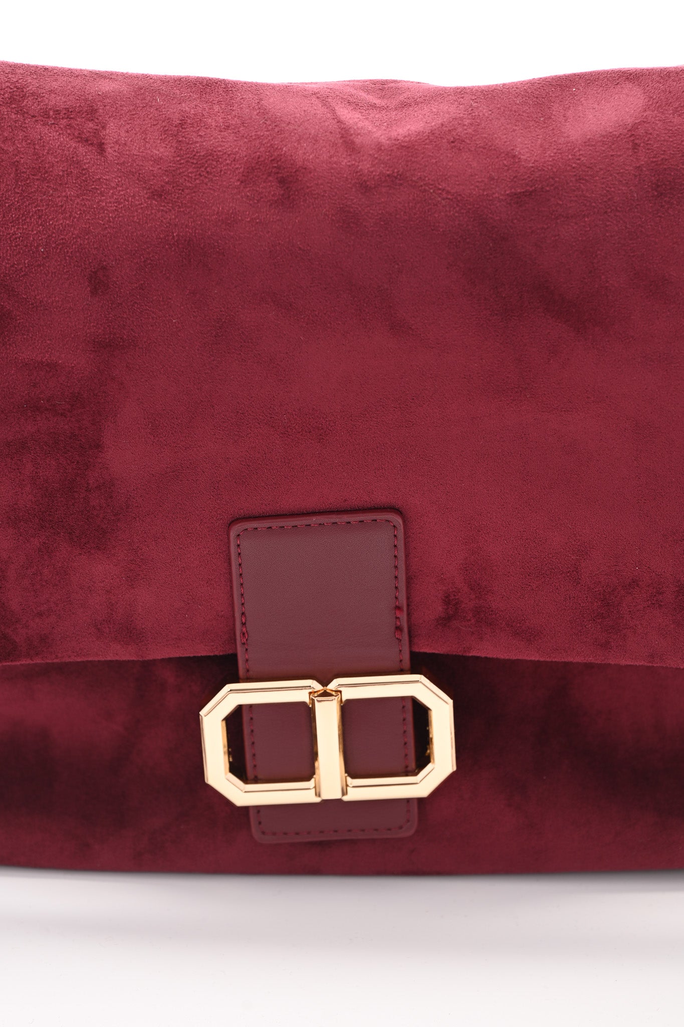 Crossbody tas suedinelook bordeaux