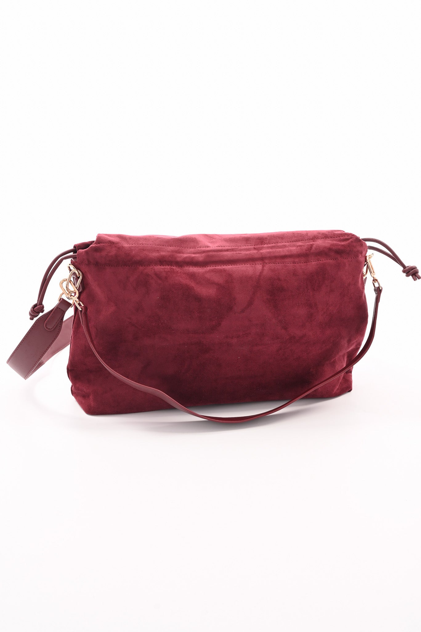 Crossbody tas suedinelook bordeaux