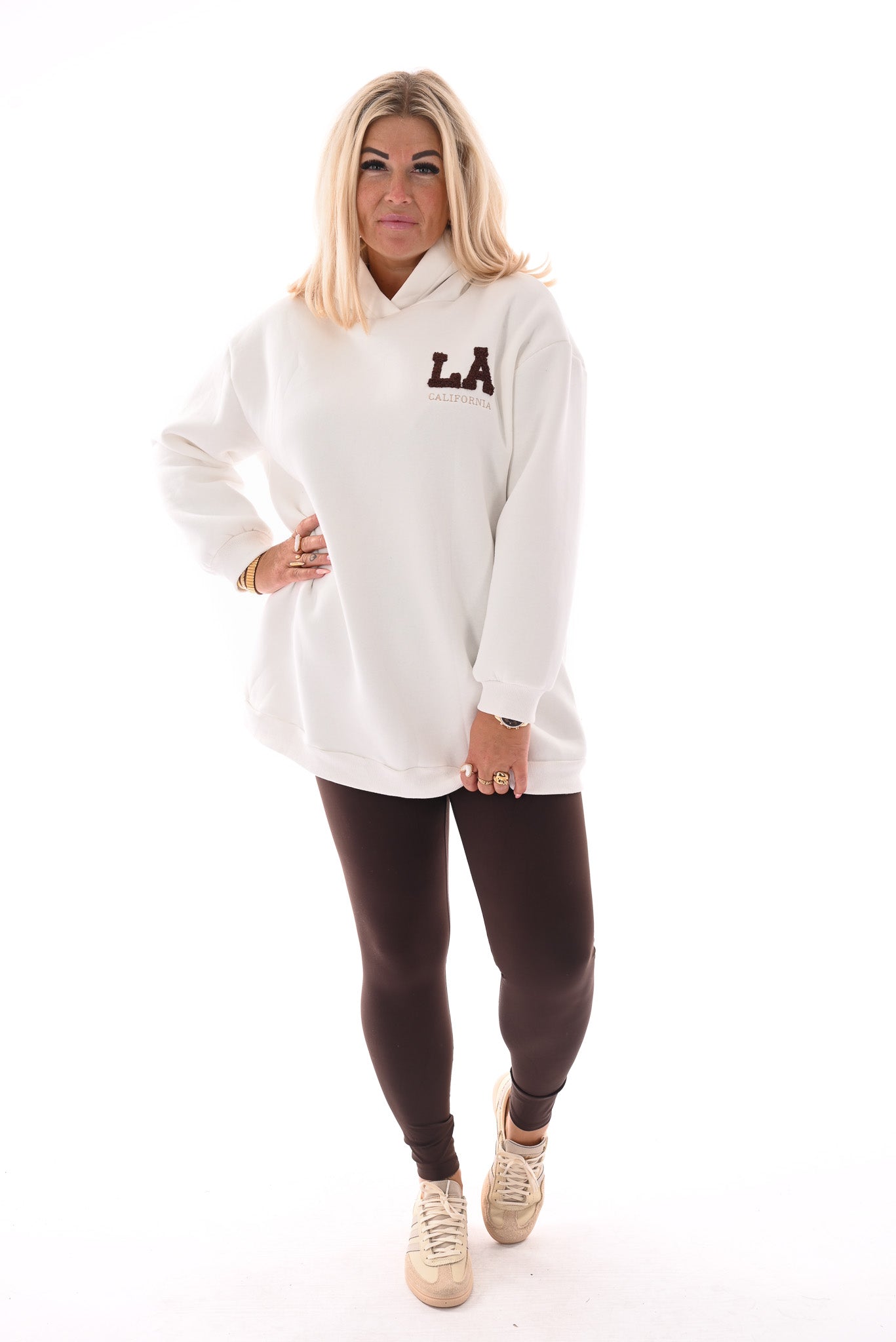 Hoodie LA California wit