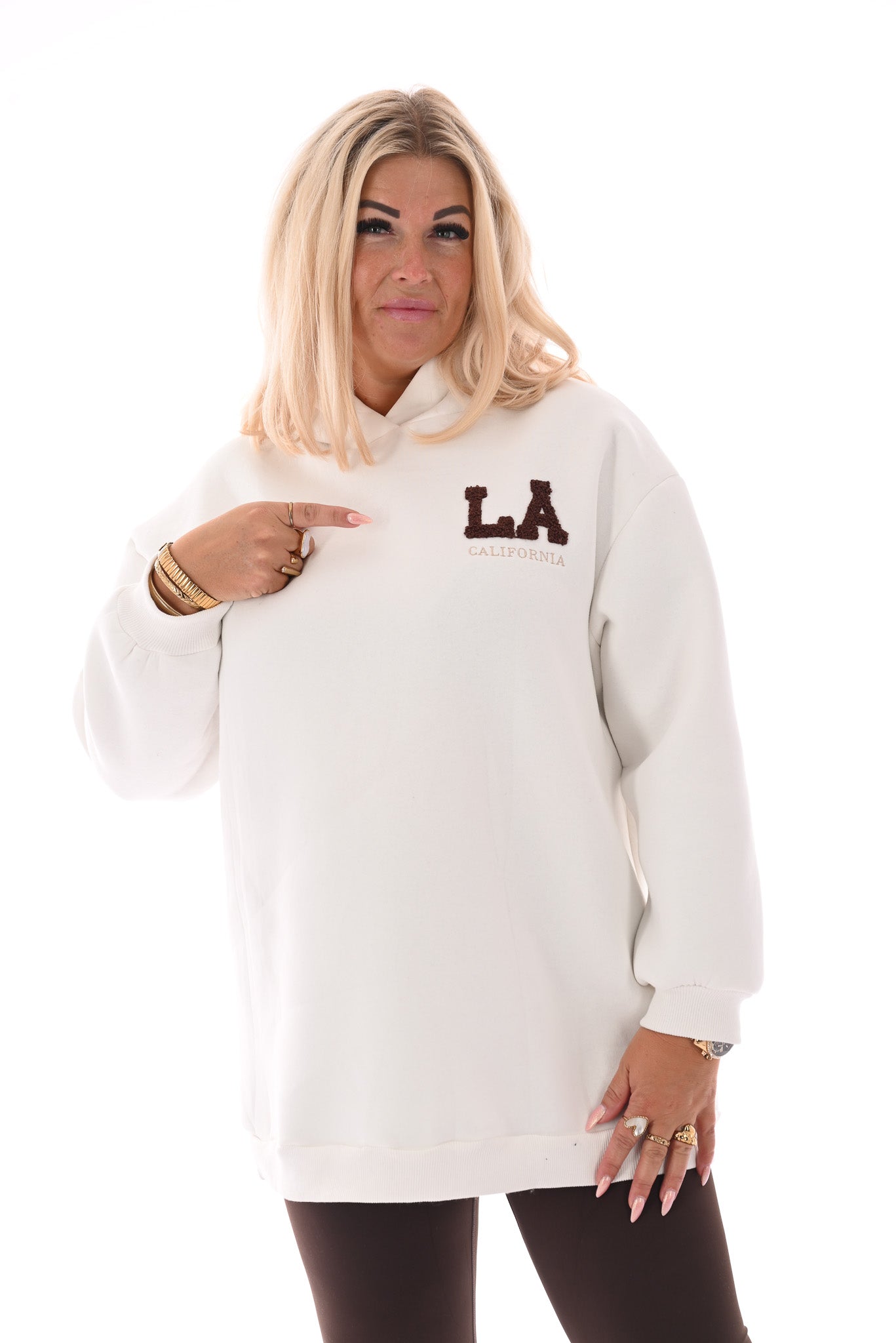Hoodie LA California wit