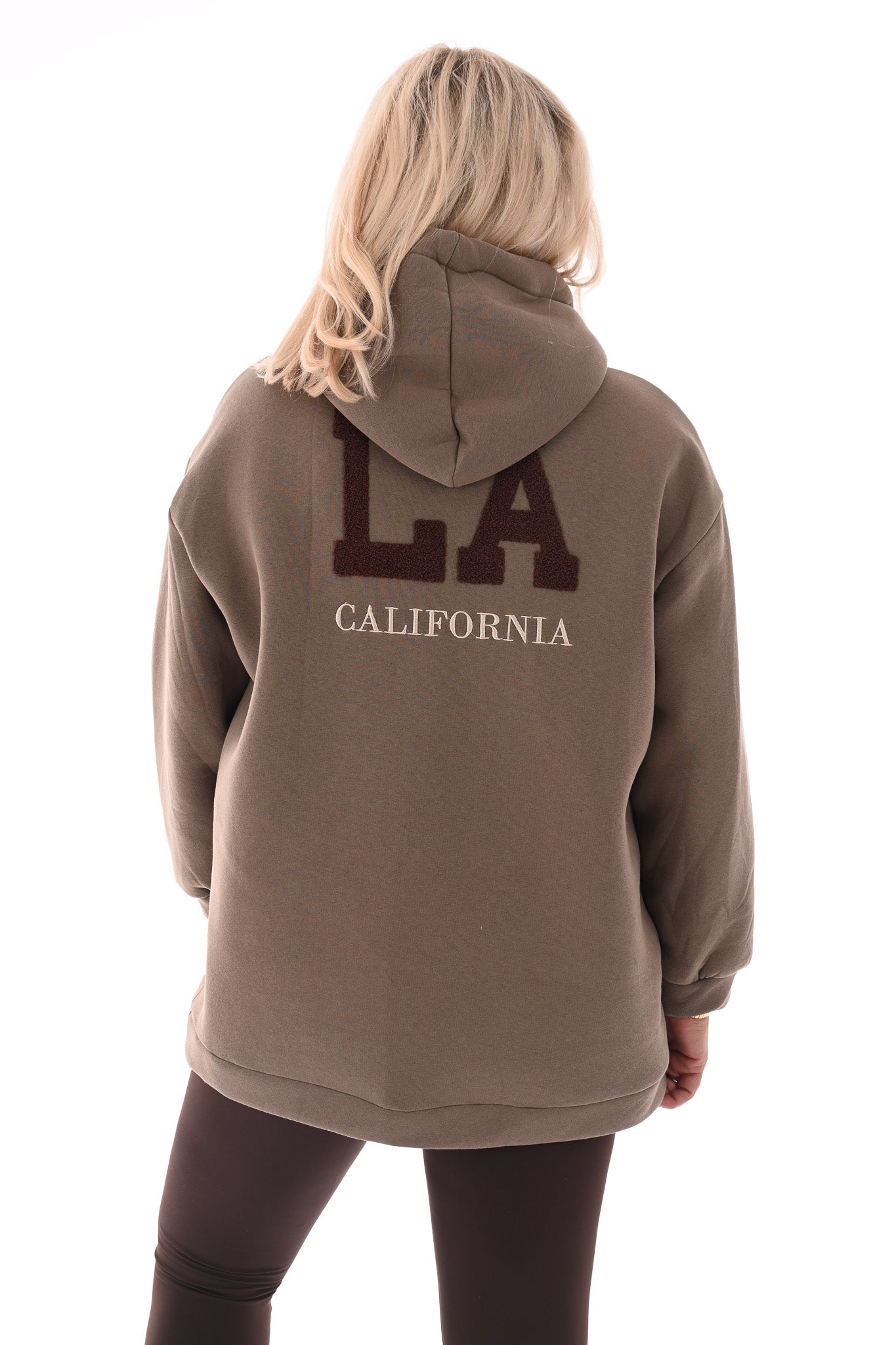 Hoodie LA California taupe