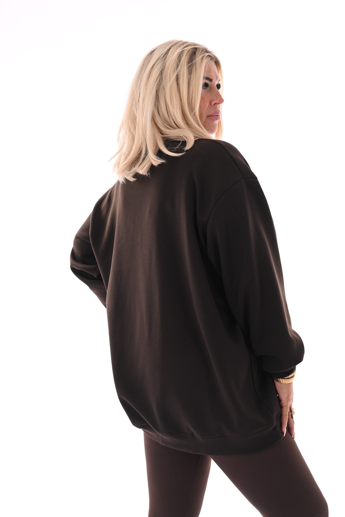 Sweater Believe in Yourself donkerbruin