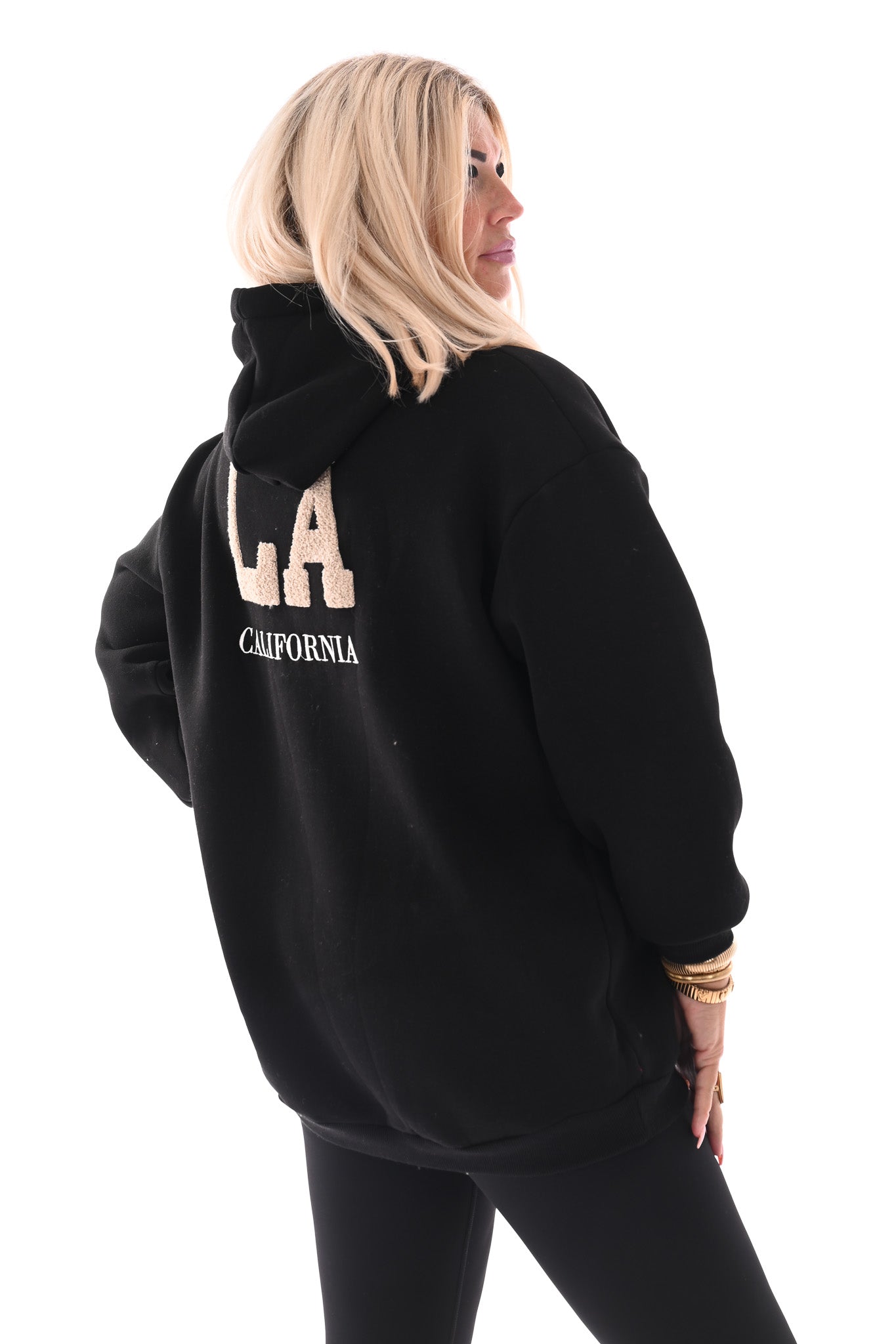 Hoodie LA California zwart