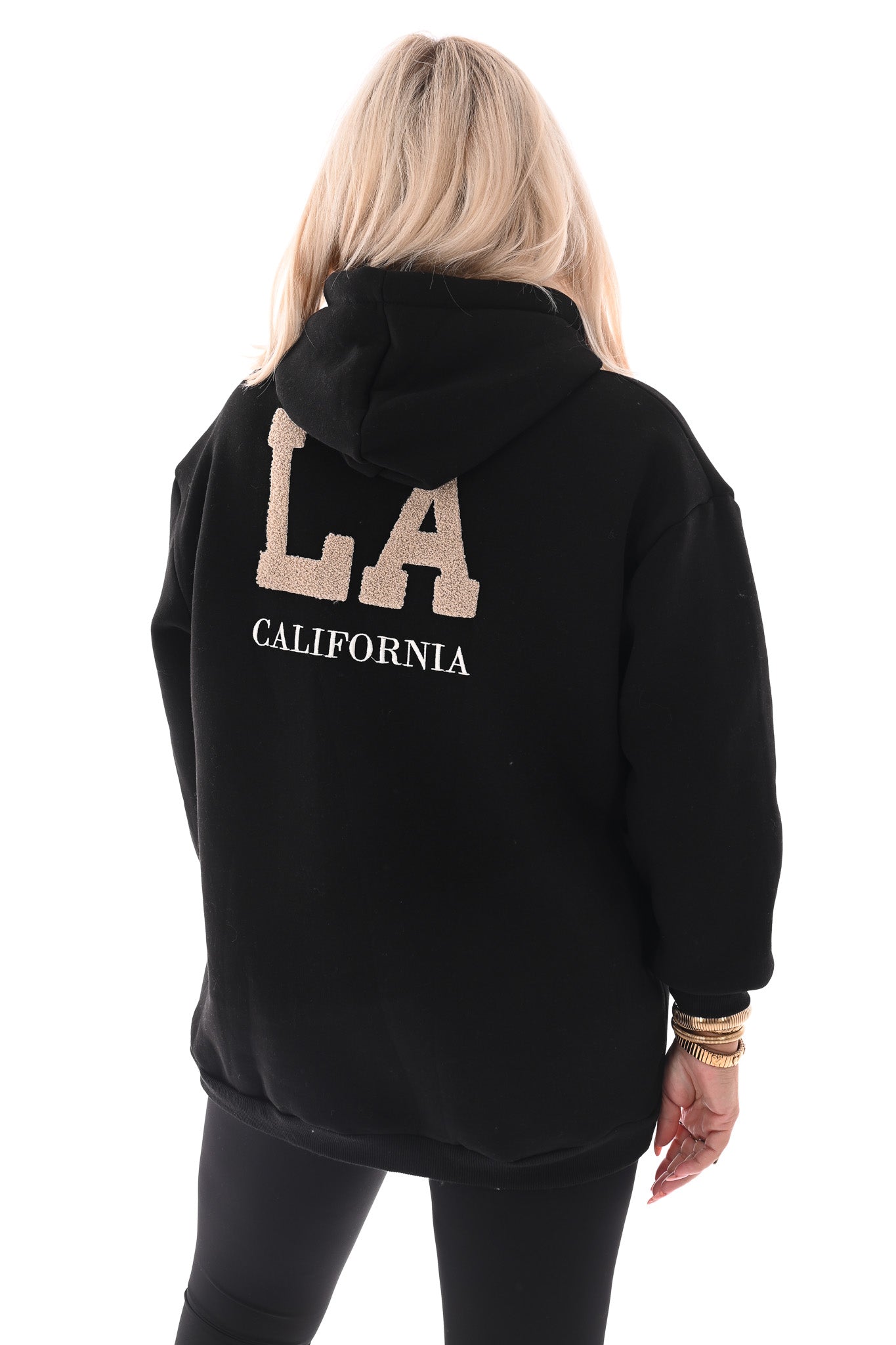 Hoodie LA California zwart