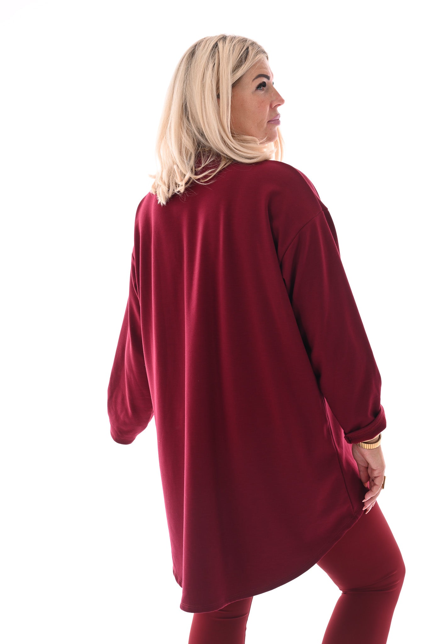 Tuniek met ketting bordeaux