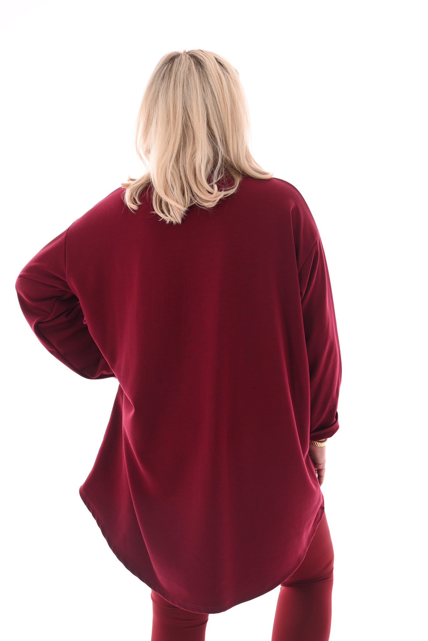 Tuniek met ketting bordeaux