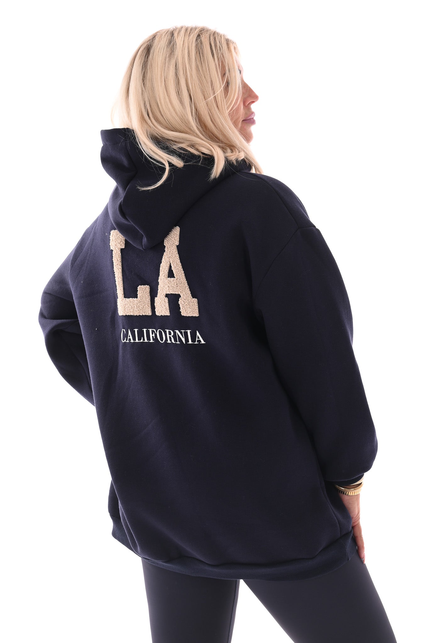 Hoodie LA California marineblauw