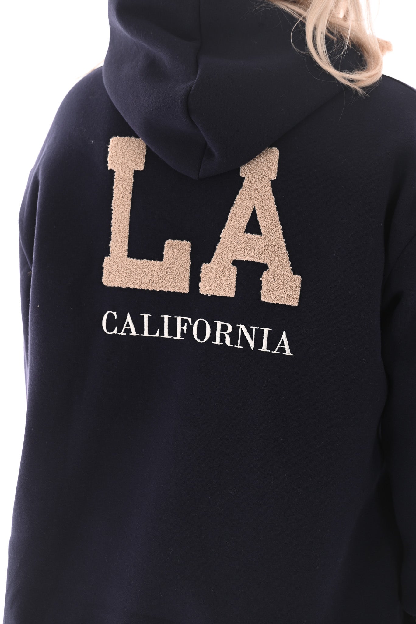 Hoodie LA California marineblauw