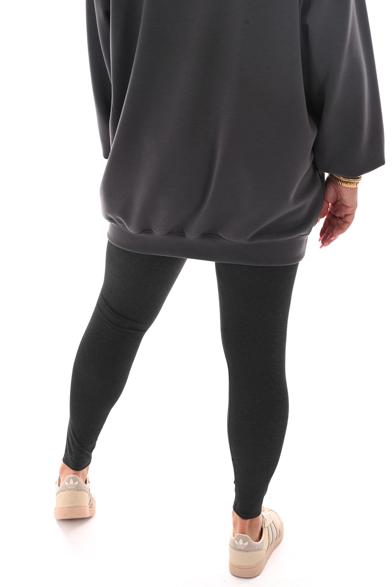 Norfy legging gemeleerd antraciet